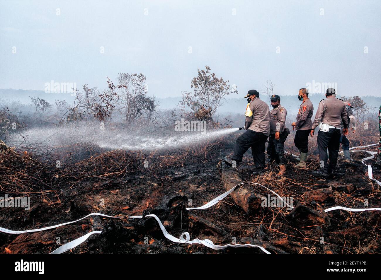 The Fires Extinguisher Effort Involved Personel From BPBD Aceh Barat ...