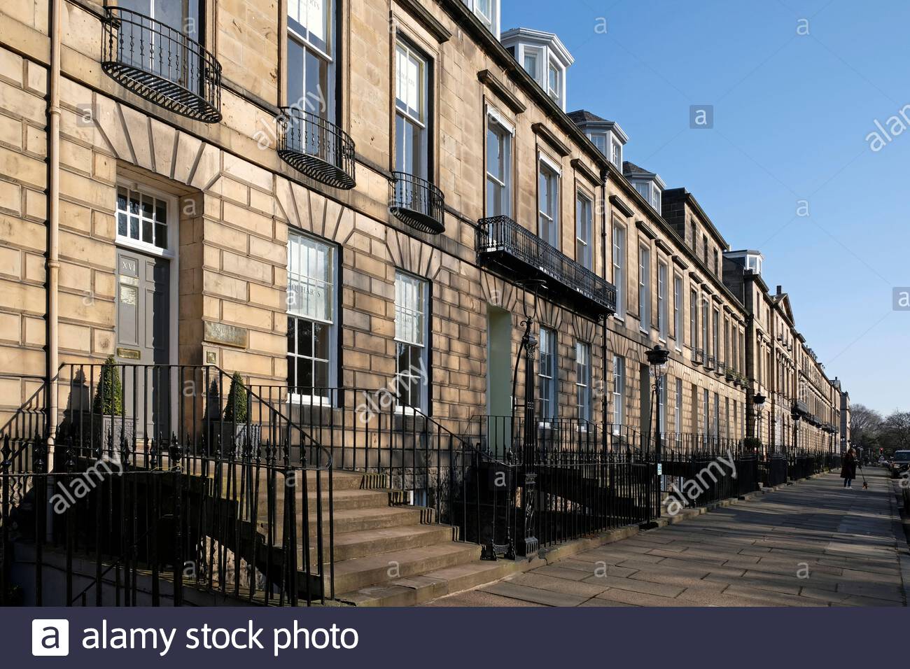 Heriot Row, Edinburgh New Town Streets, upmarket housing, Edinburgh, Scotland Stock Photo Alamy