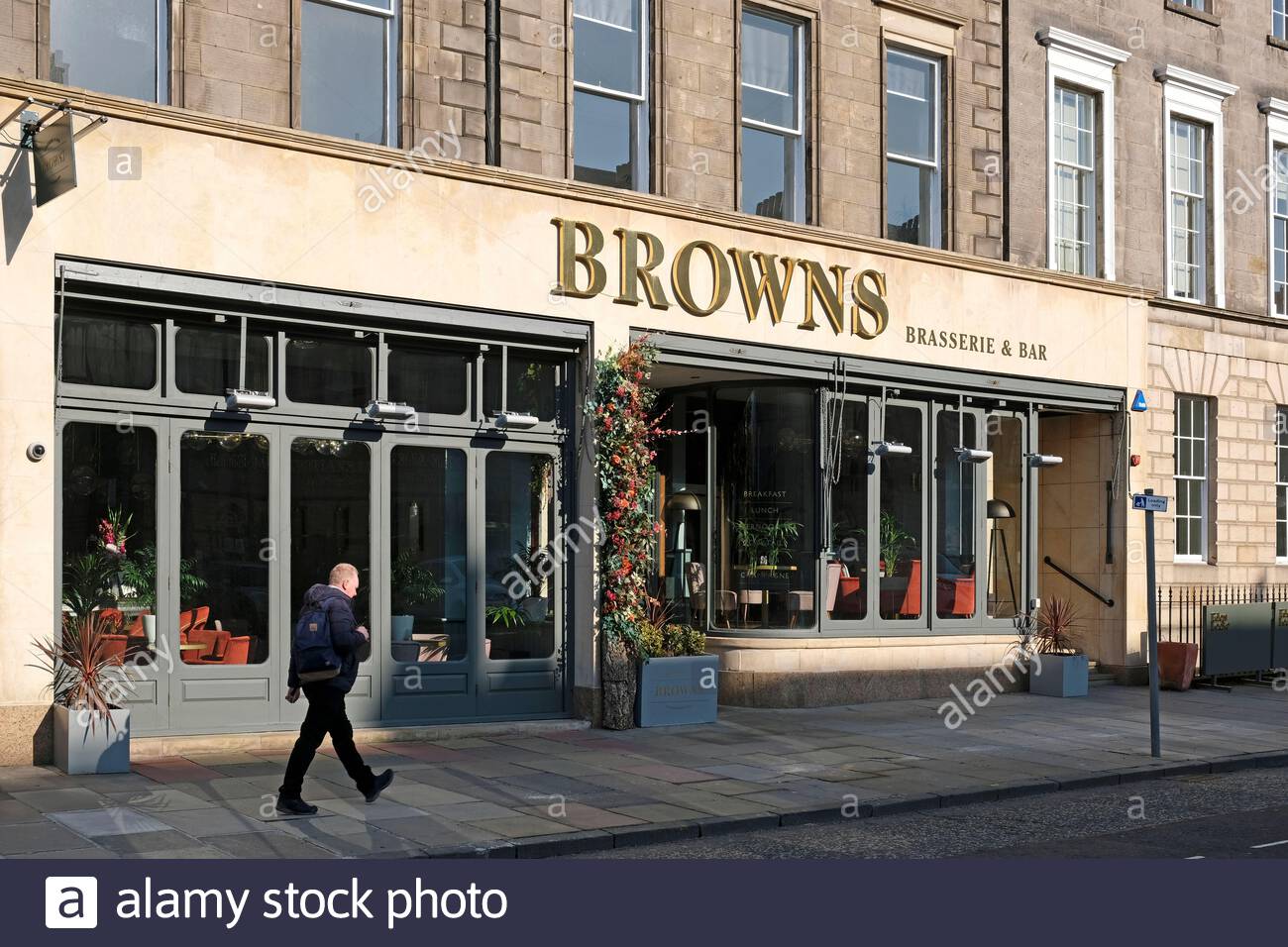 Browns Brasserie and Bar, George Street, Edinburgh, Scotland Stock Photo