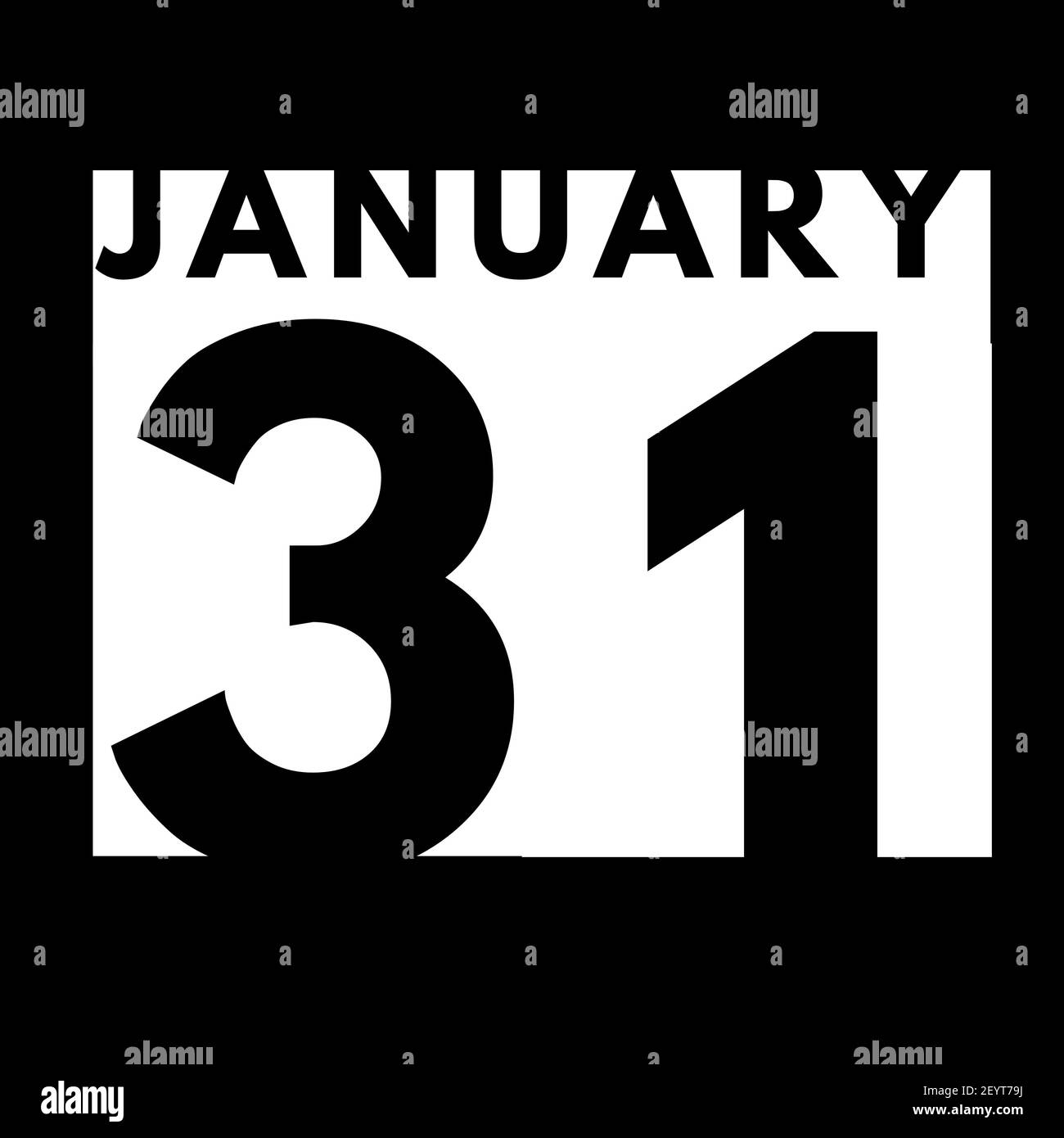 January 31 . flat modern daily calendar icon .date ,day, month