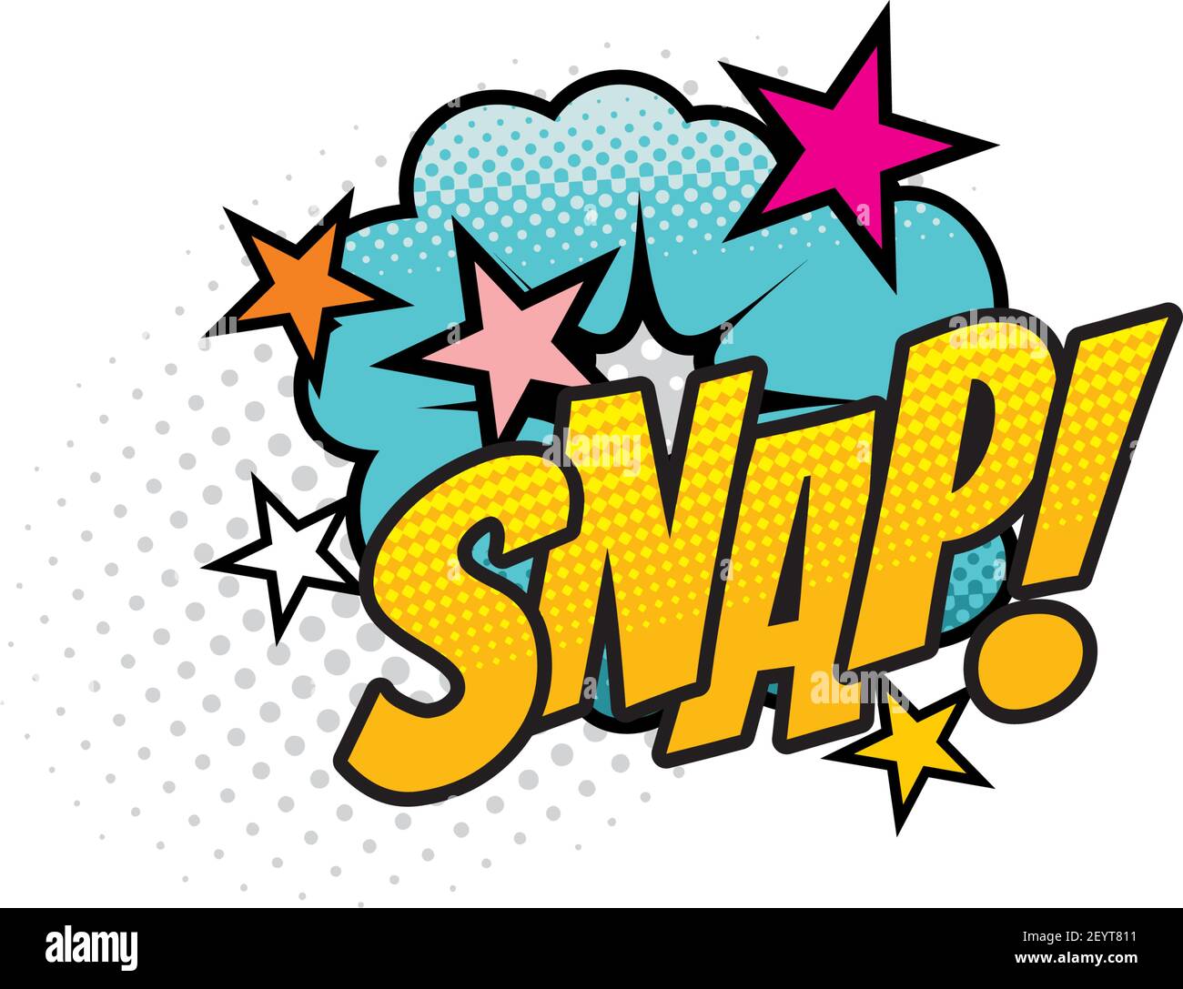 Comic sound blast, Snap bubble cloud cartoon icon. Vector Snap sound blast,  explosion boom cloud with stars, superhero comic book pop art Stock Vector  Image & Art - Alamy