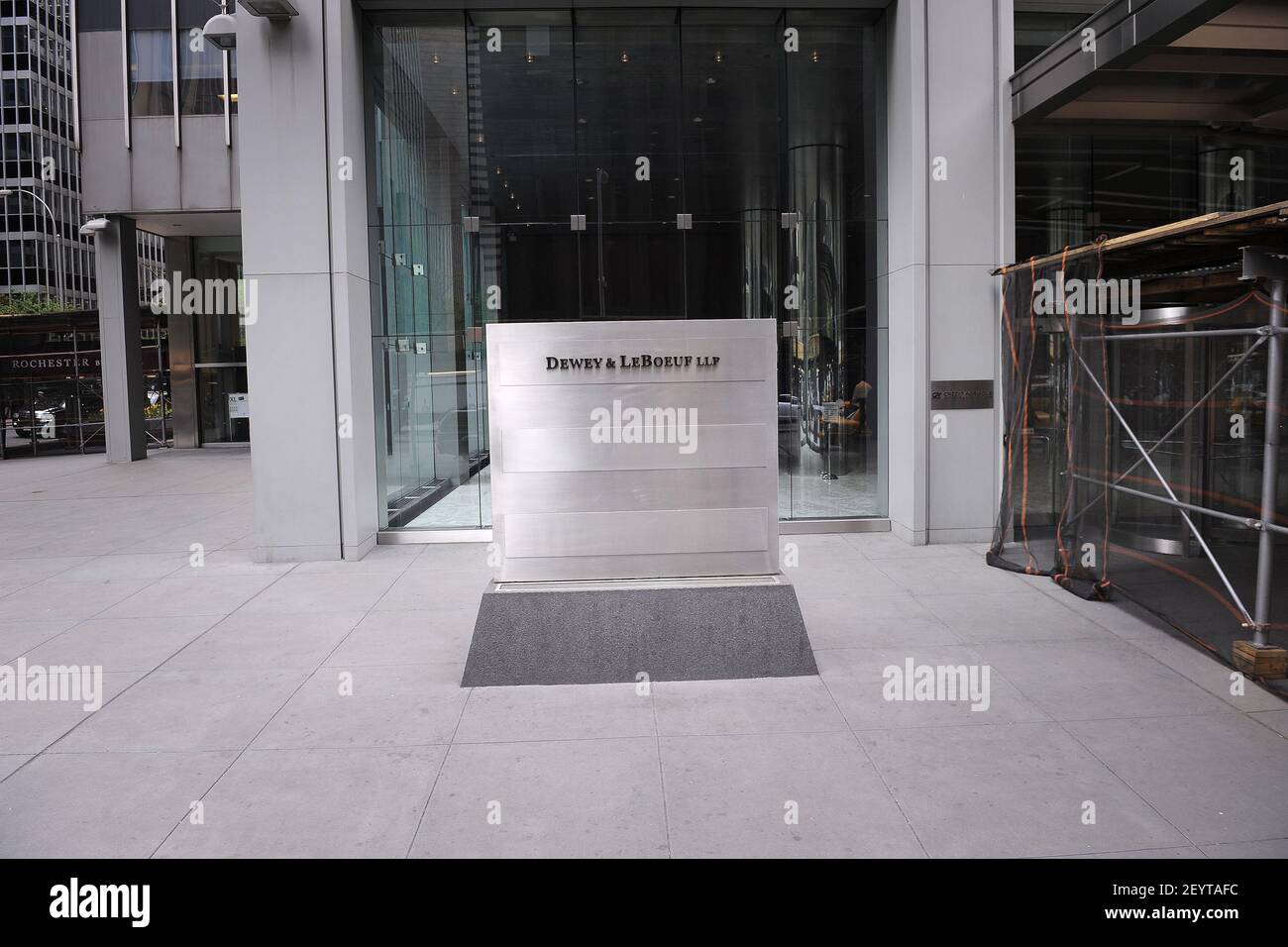 18 April 2012 - New York - Headquarters of Dewey & LeBoeuf Law Firm ...