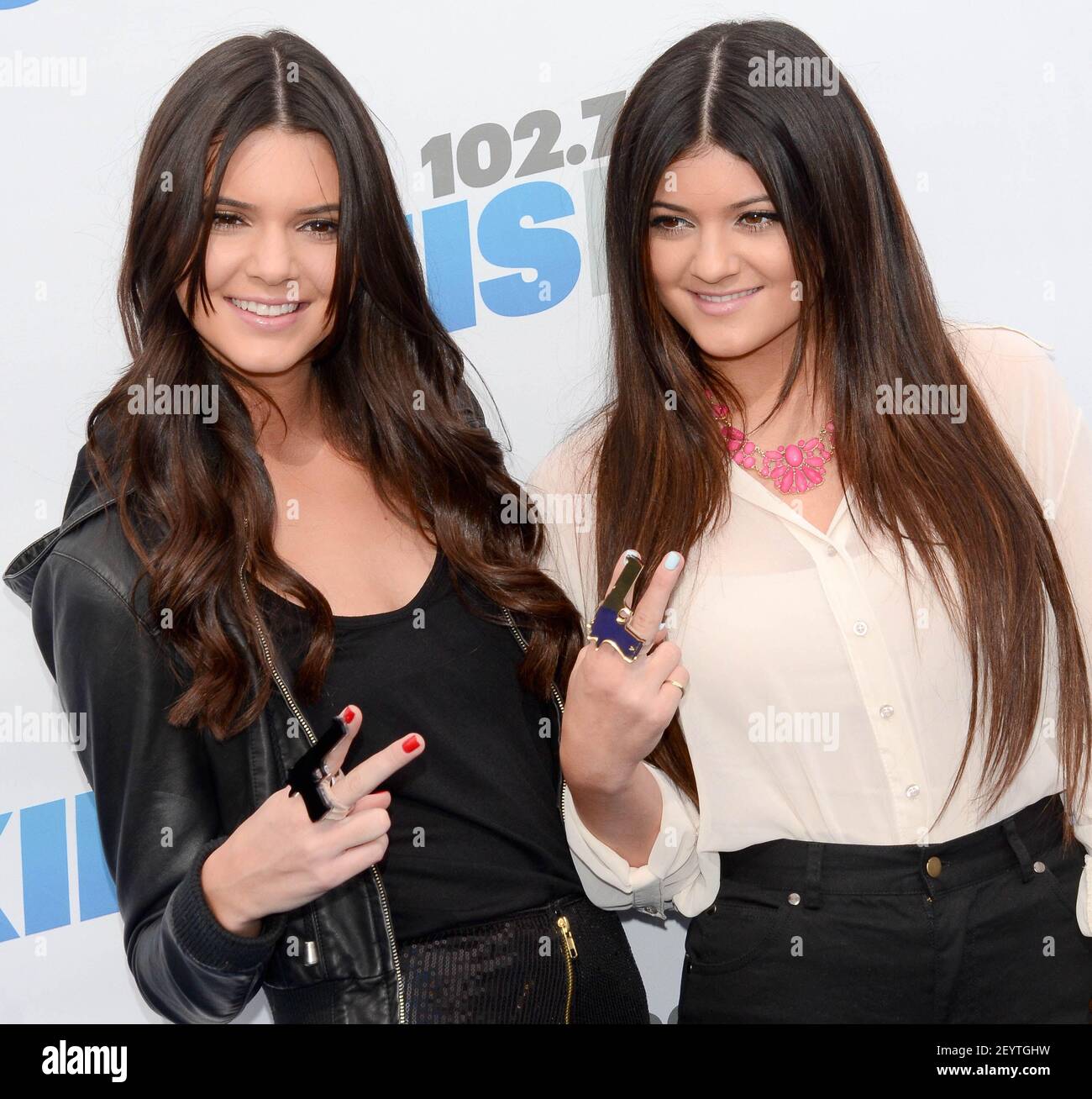 Kendall Jenner and Kylie Jenner. 12 May 2012, Carson, California. 102.7 ...