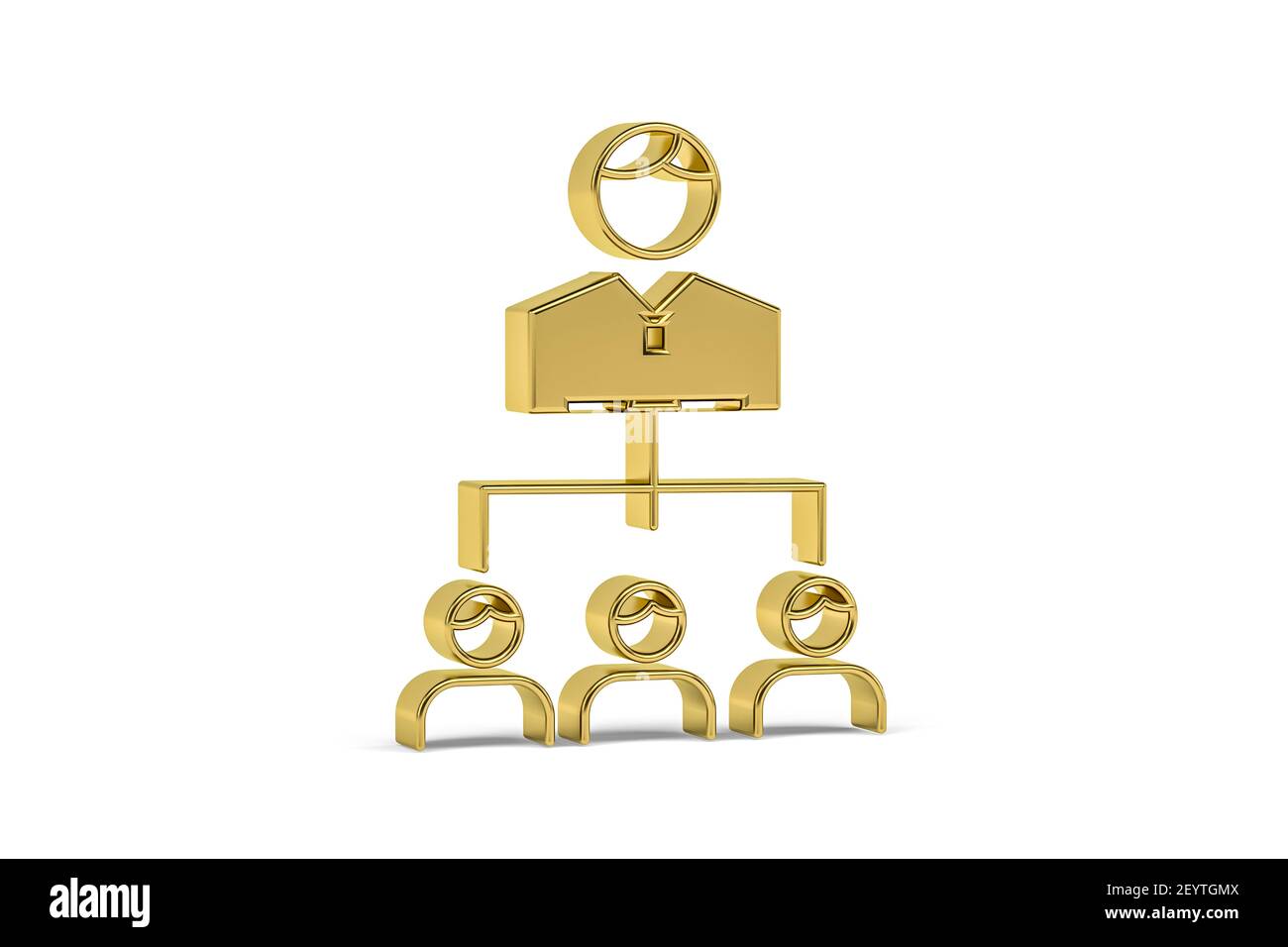 Golden 3d network icon isolated on white background - 3D render Stock ...