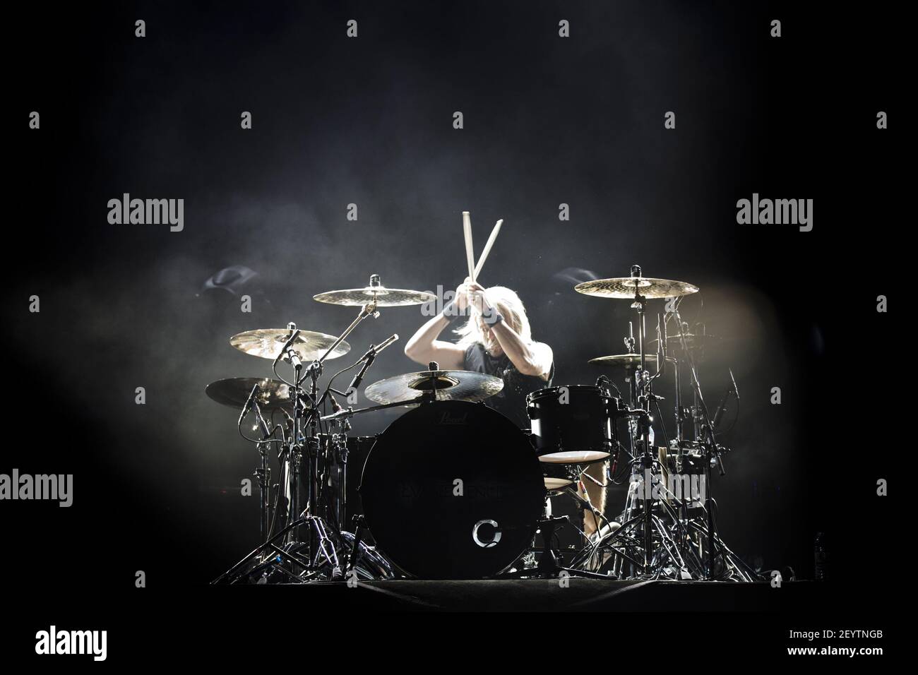 25 May 2012 Lisbon, Portugal Evanescence drummer preforming on the