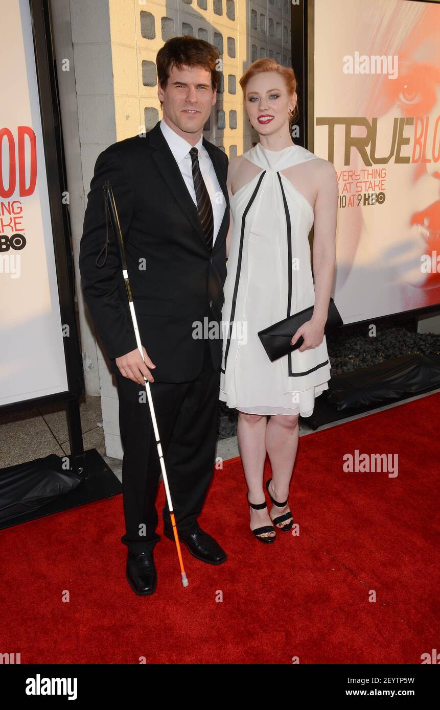 Deborah Ann Woll and Edward 'E.J.' Scott. 30 May 2012, Hollywood, California. HBO 'True Blood' Season 5 Premiere. Photo Credit: Giulio Marcocchi/Sipa USA. Stock Photo