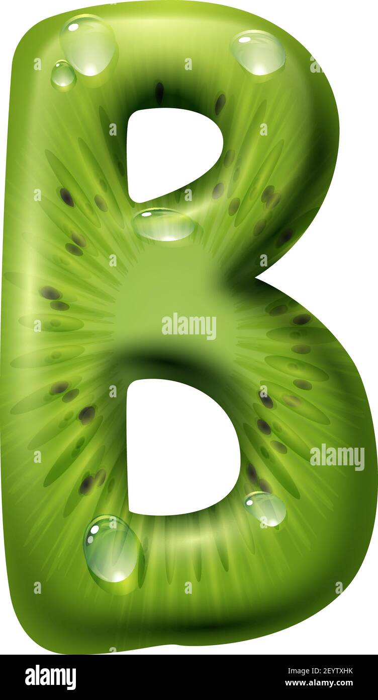 Letter B, green leaves summer vector alphabet. The simple logo of letter B  green color. Isolated illustration on white background Stock Vector Image &  Art - Alamy