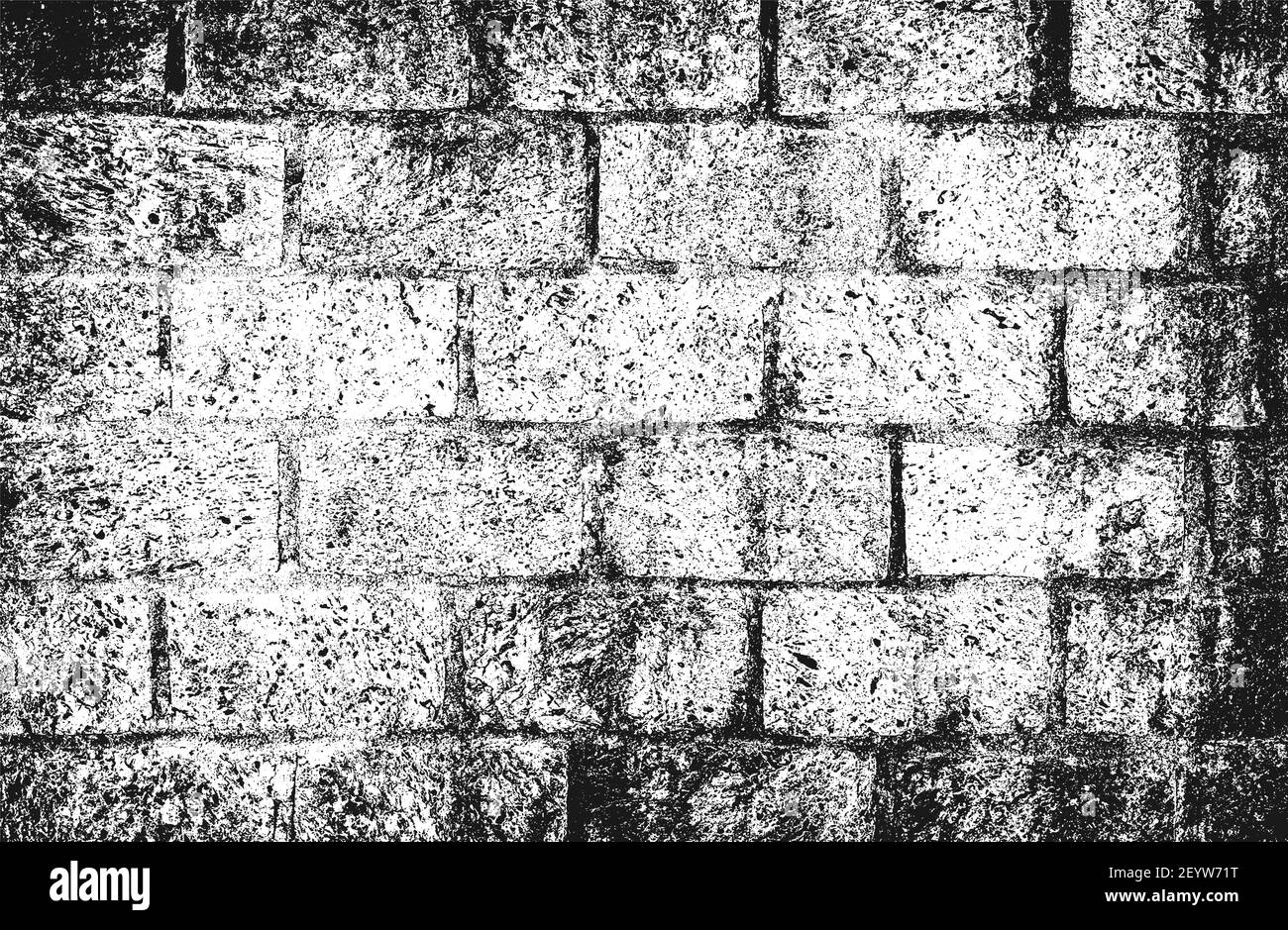 Distressed overlay texture of old brick wall, grunge background ...