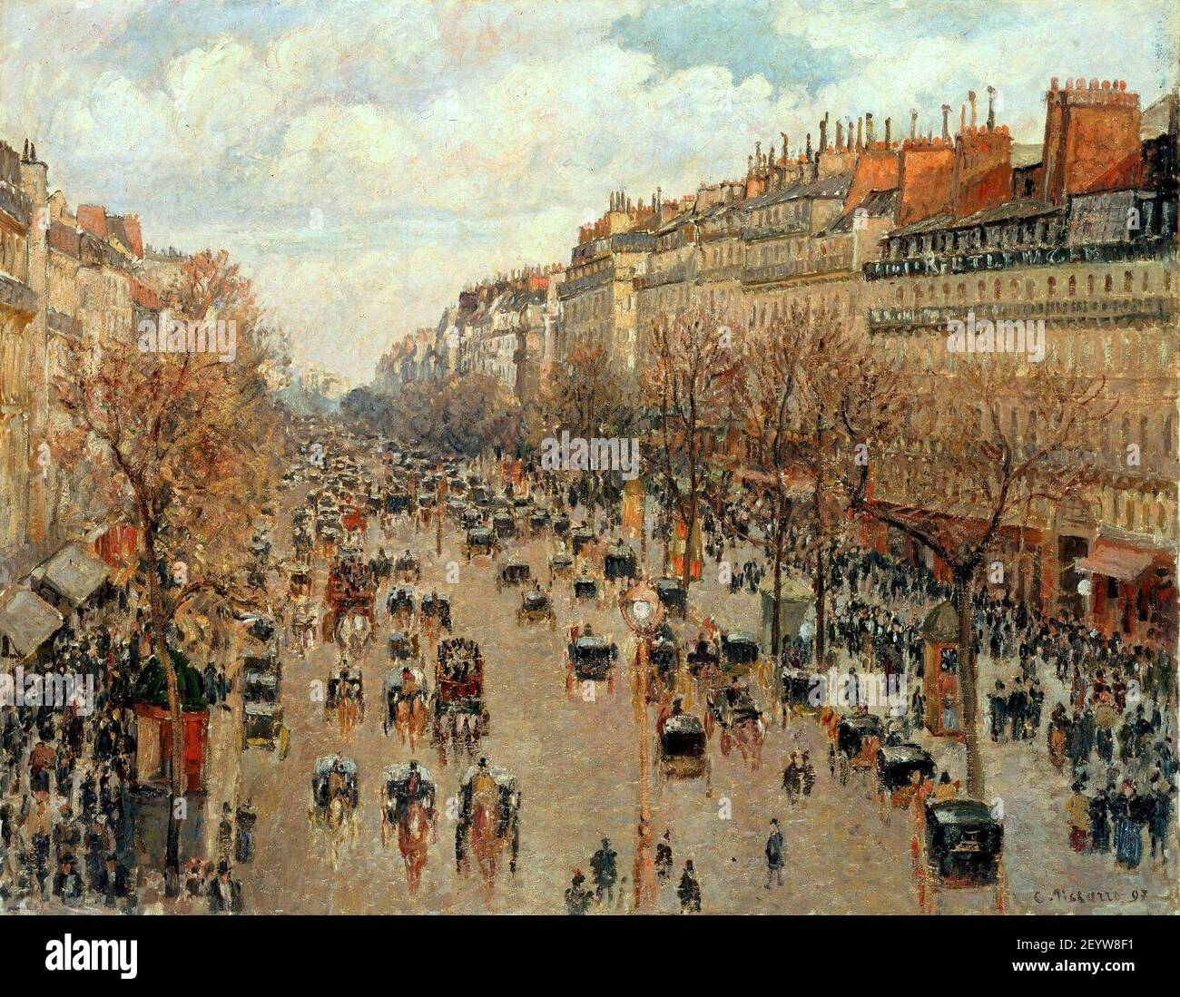 Camille Pissarro - Boulevard Montmartre - Eremitage. Stock Photo