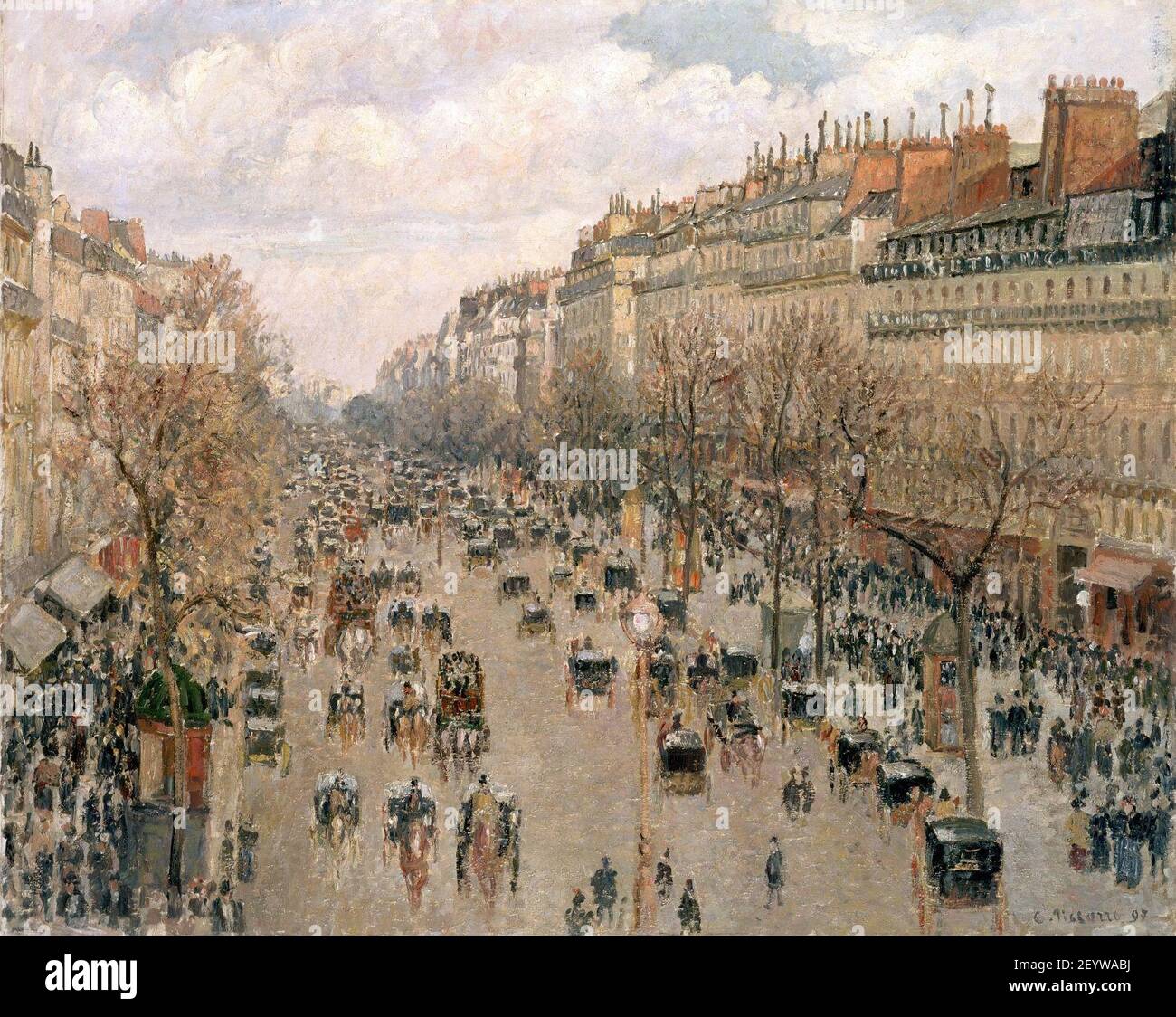 Camille Pissarro, Boulevard Montmartre. Stock Photo