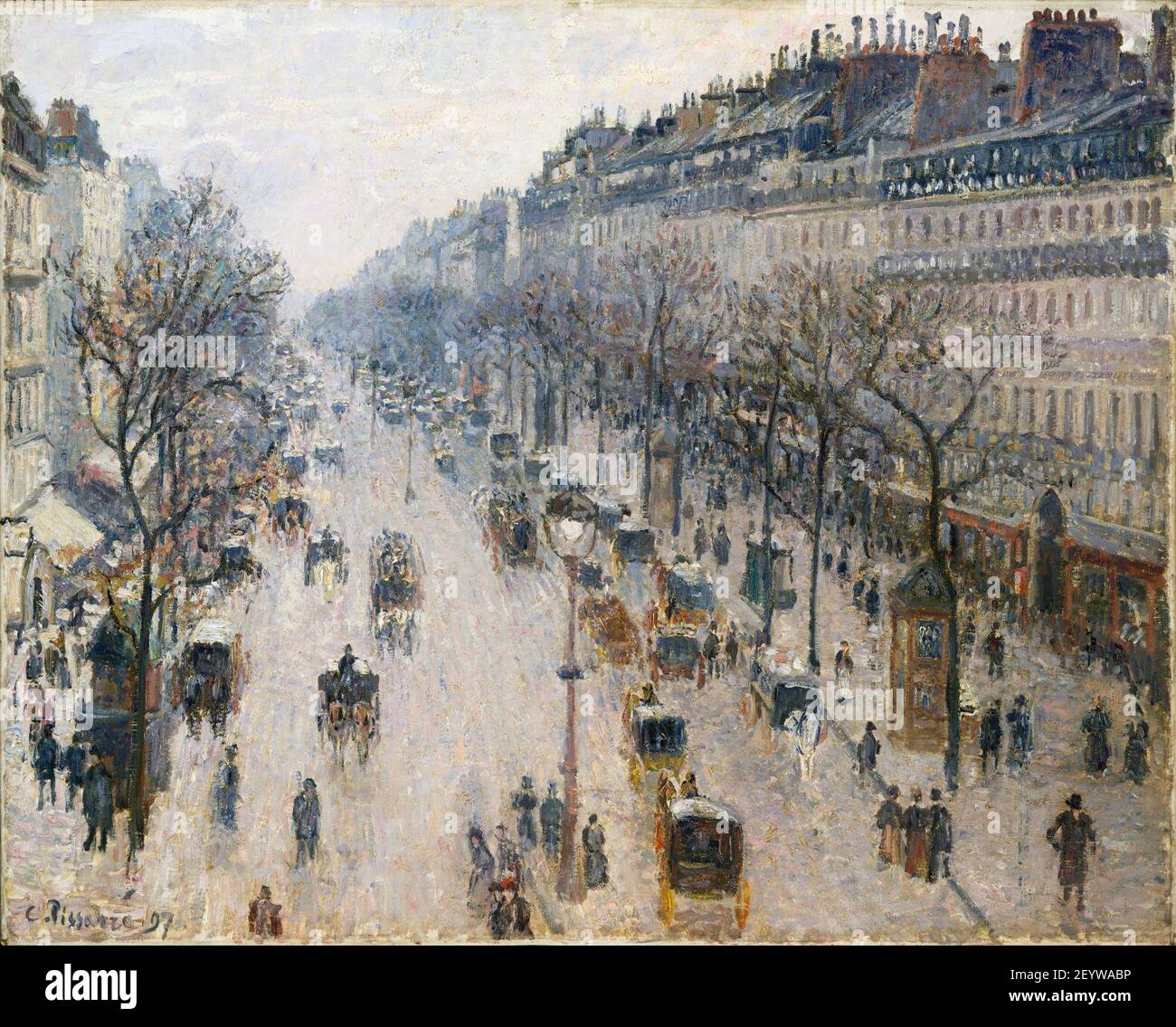 Camille Pissarro Boulevard Montmartre. Stock Photo