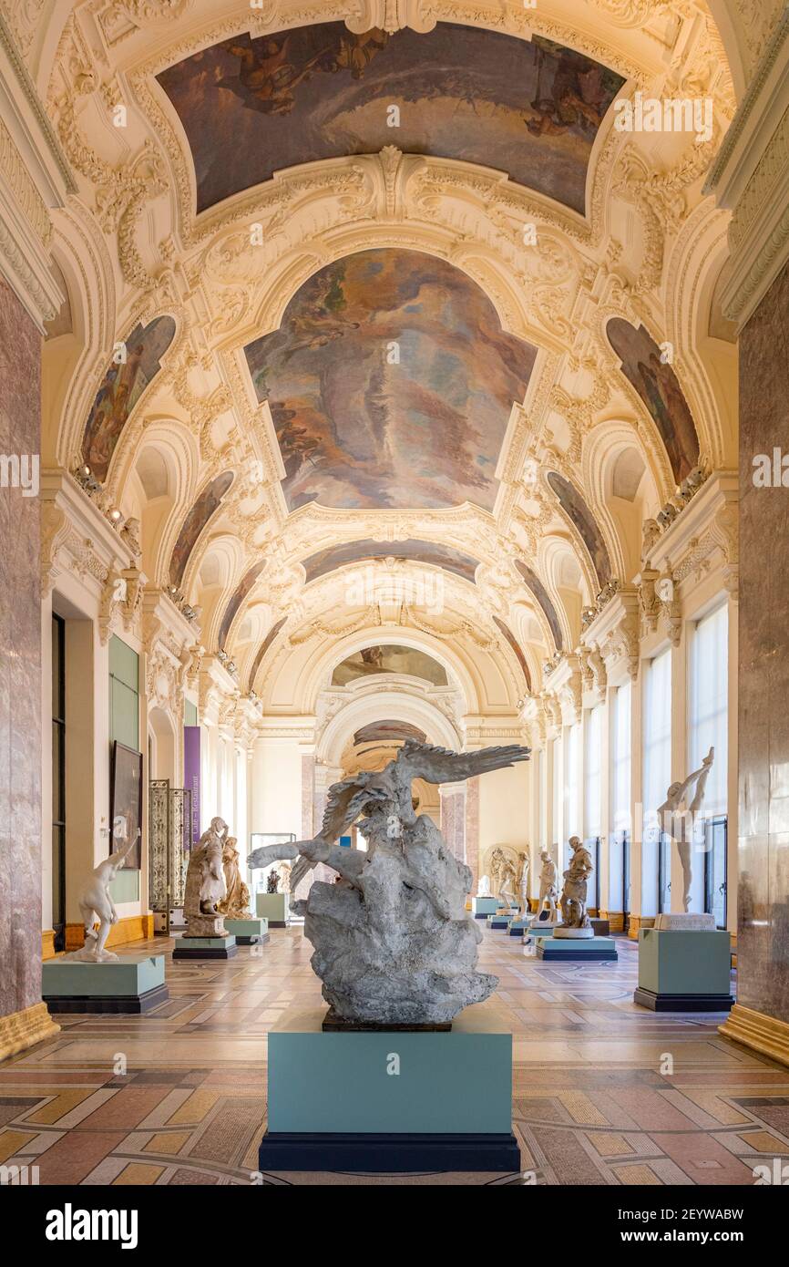 Interior Gallery of Petit Palais, Paris, France Stock Photo