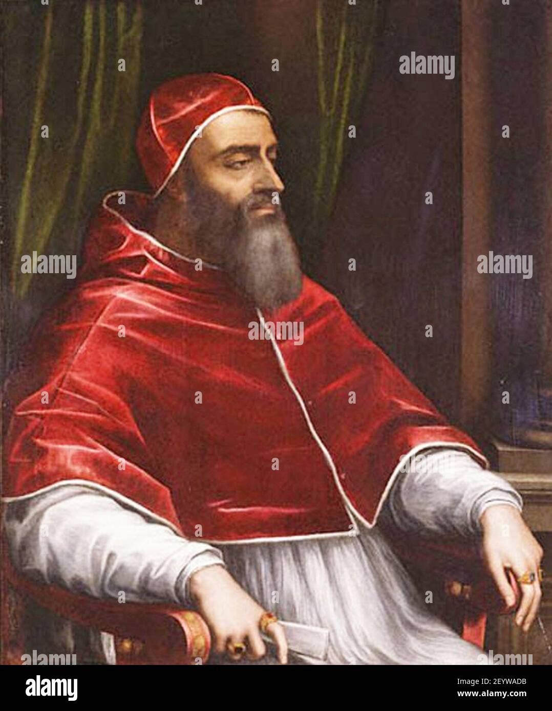 Clement VII. Sebastiano del Piombo. c.1531.. Stock Photo