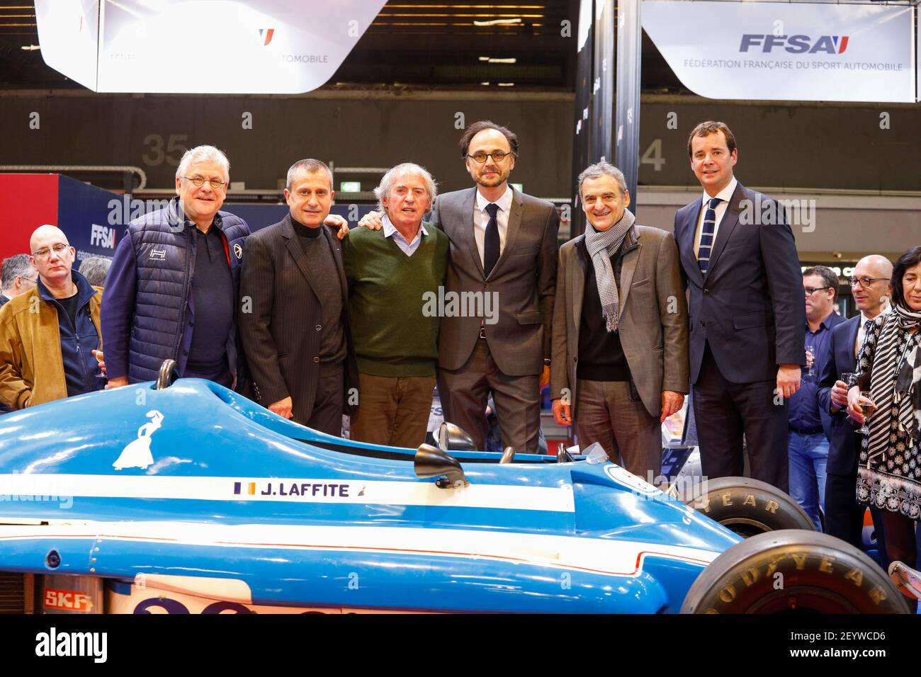 Laffite Jacques, NICOLET Jacques, SAULNIER Serge, Deschaux Nicolas - Président de la FFSA, Laurent Vallery-Masson, DALMAS Yannick, Portrait conference de presse, during the Retromobile Show, from February 5 to 10, 2019 at Paris, France - Photo Gregory Lenormand / DPPI Stock Photo