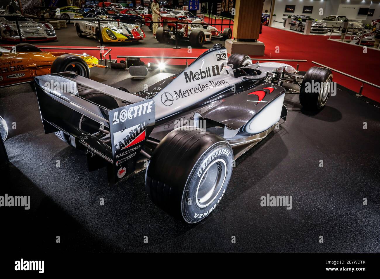 Mclaren MP4 / 13 Stand Richard MILLE during the Retromobile Show, from February 5 to 10, 2019 at Paris, France - Photo Francois Flamand / Gregory Lenormand - DPPI Stock Photo