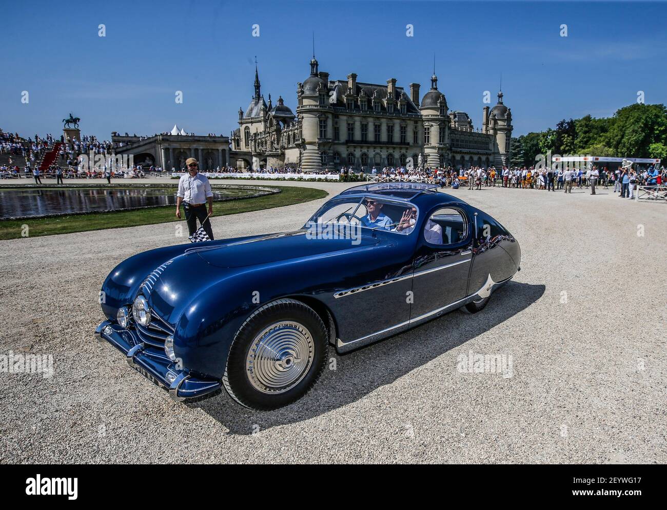 TALBOT LAGO T26 Grand Sport 1946 AMBIANCE during the Chantilly Art & Elegance Richard Mille 2019 at Chantilly, june 29 to 30 , France - Photo Jean Michel Le Meur / DPPI Stock Photo