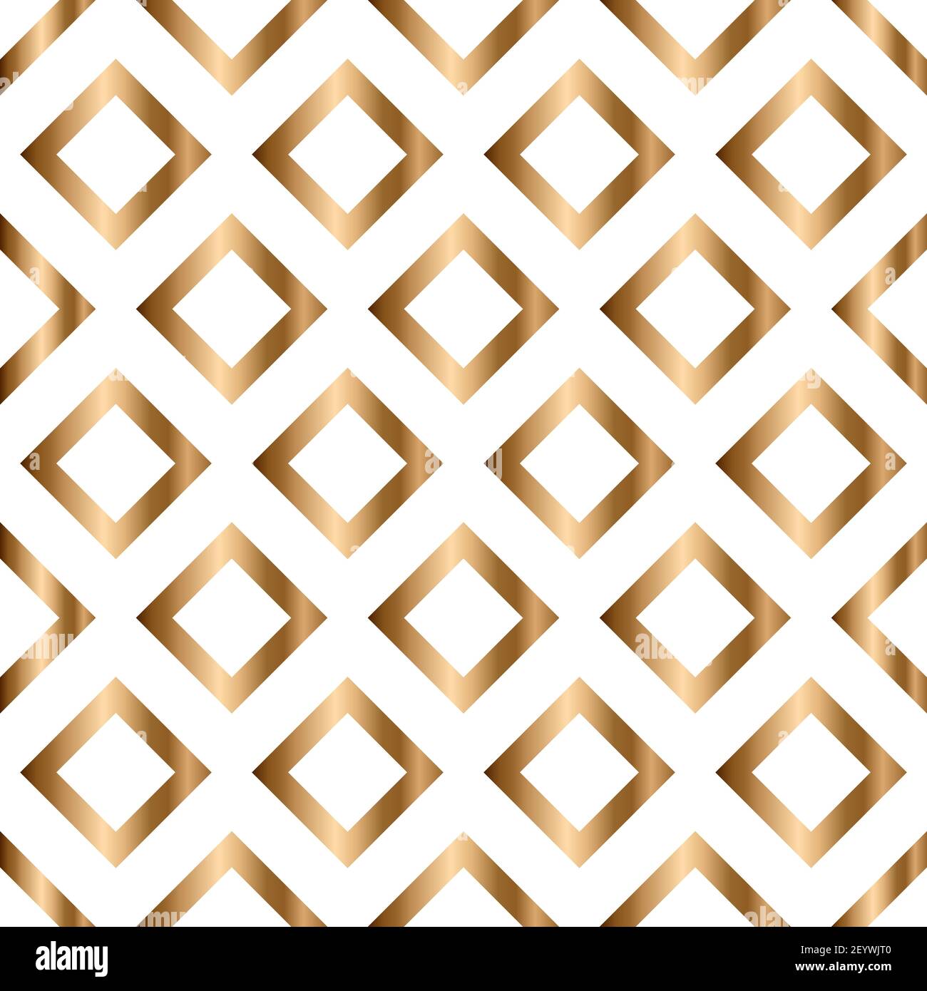Abstract vector geometric seamless pattern with rhombus. Ornamental golden background Stock Vector