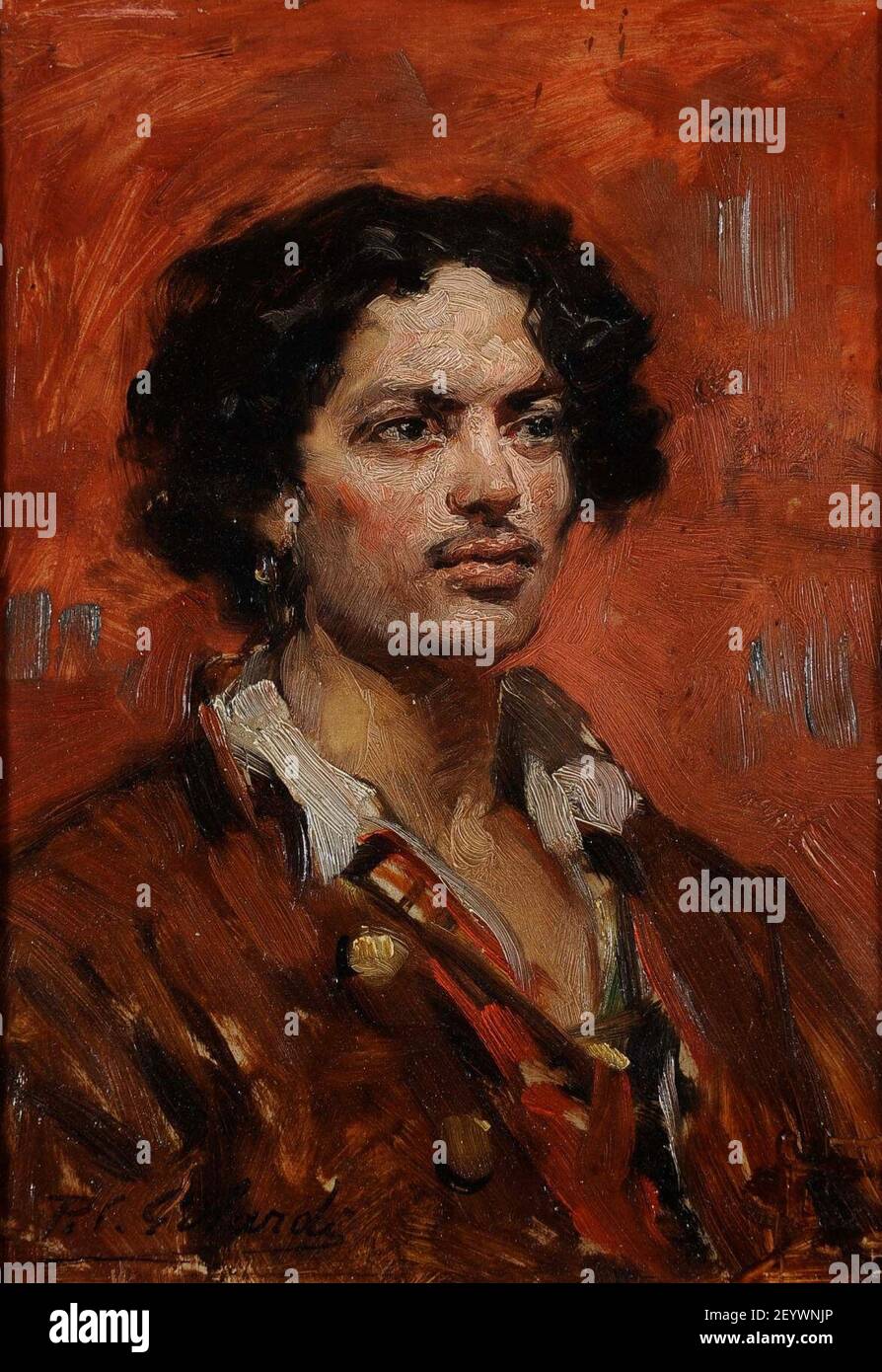 Pier Celestino Gilardi, Ritratto di zingaro Stock Photo Alamy