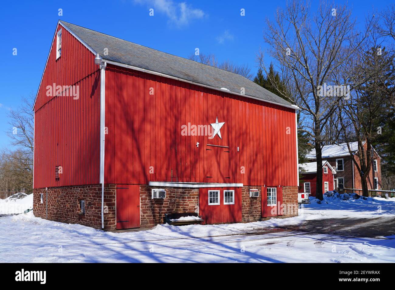 BUCKS COUNTY, PA 21 FEB 2021 Winter view of the Tinicum Conservancy