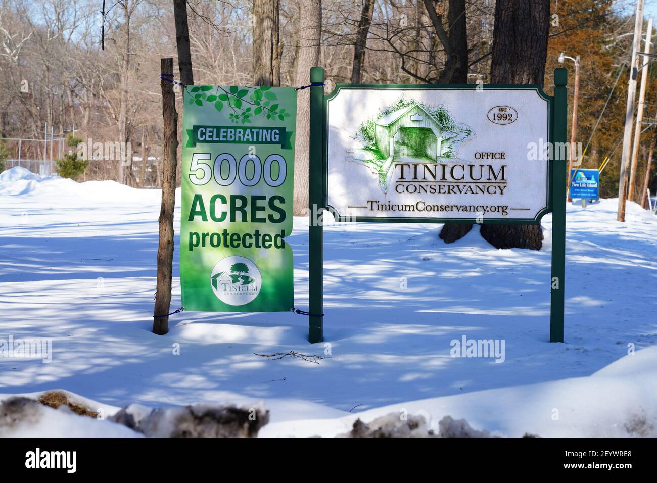 BUCKS COUNTY, PA 21 FEB 2021 Winter view of the Tinicum Conservancy