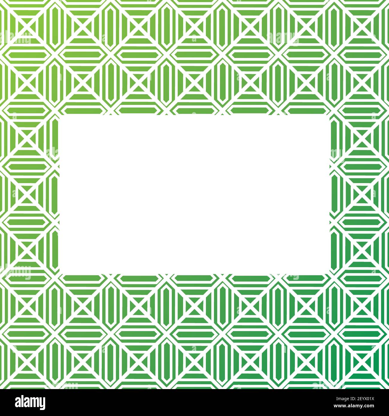 Abstract seamless pattern made with lines and shapes, copy space, green background, perfect for card, banners, empty space for text Stock Vector