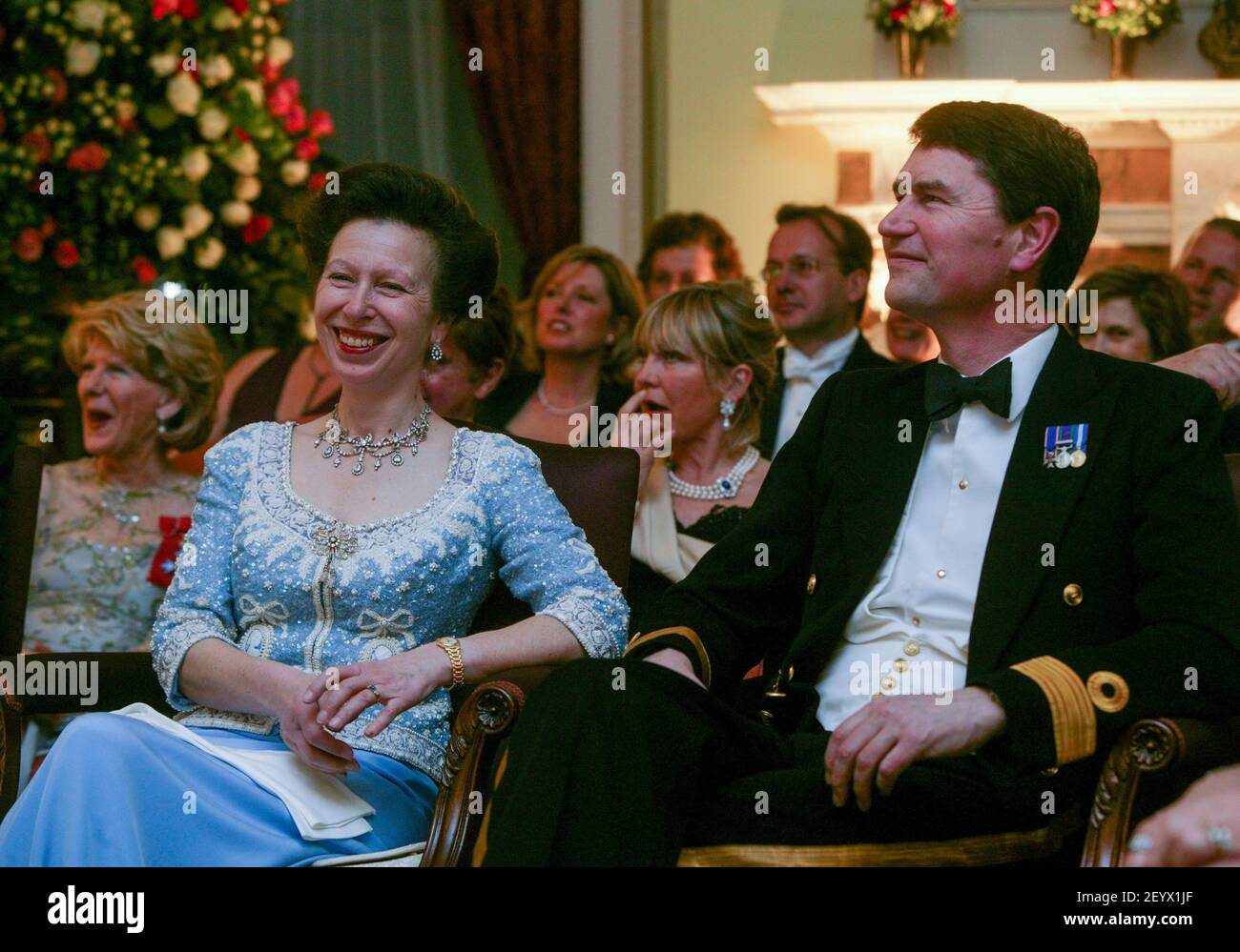Princess Anne at Kiri Te Kanawa's 60th birthday reception at Marlborough House,London Stock Photo