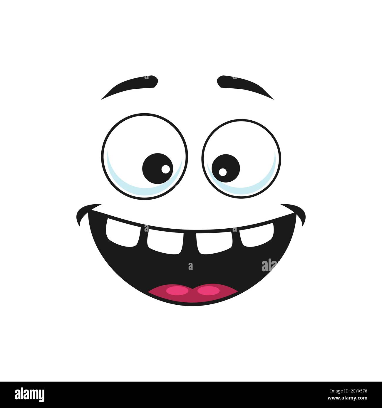 Isolated kawaii happy face cartoon vector design Stock Vector Image & Art -  Alamy