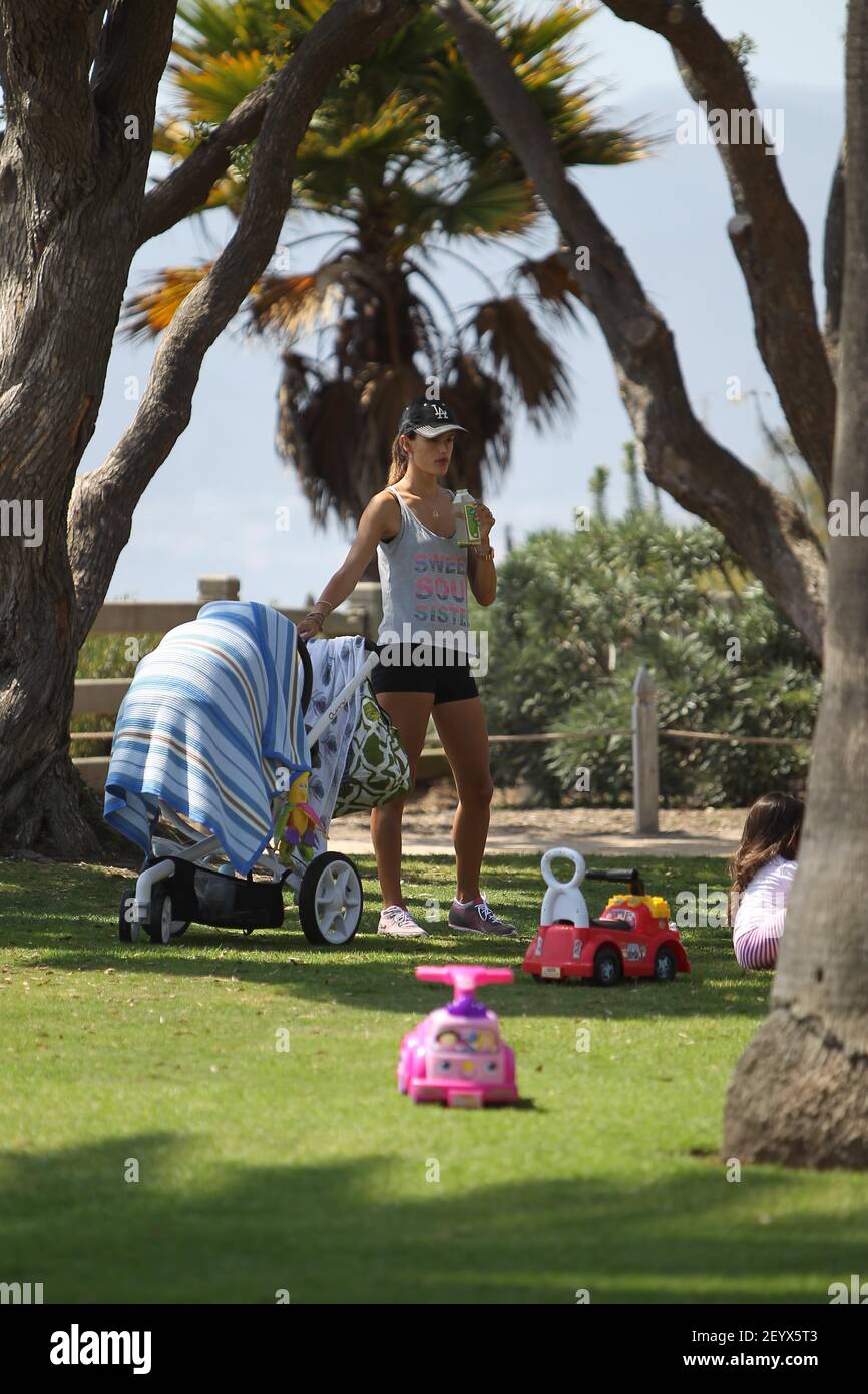 30 August 2012 Santa Monica CA Alessandra Ambrosio Plays With Son Noah Phoenix Ambrosio 
