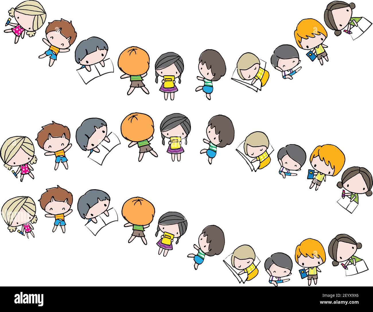 vector cartoon kids border frame background Stock Vector Image & Art ...