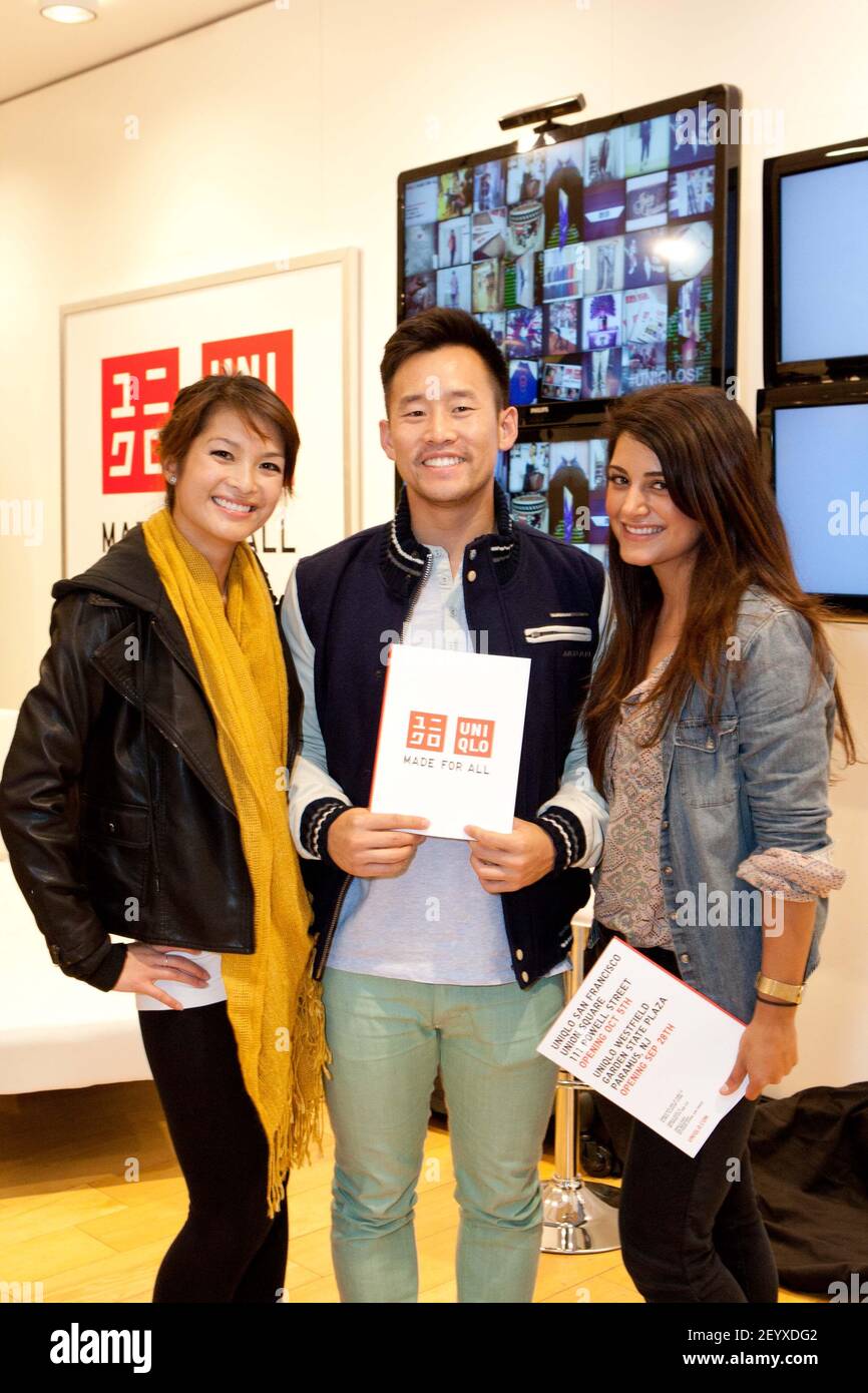 Carlie Chiu David Wang Shirin Jamshidian 6 September 12 San Francisco Ca Uniqlo Opens San Francisco Pop Up Experience Photo Credit Laura Morton Drew Altizer Sipa Usa Stock Photo Alamy