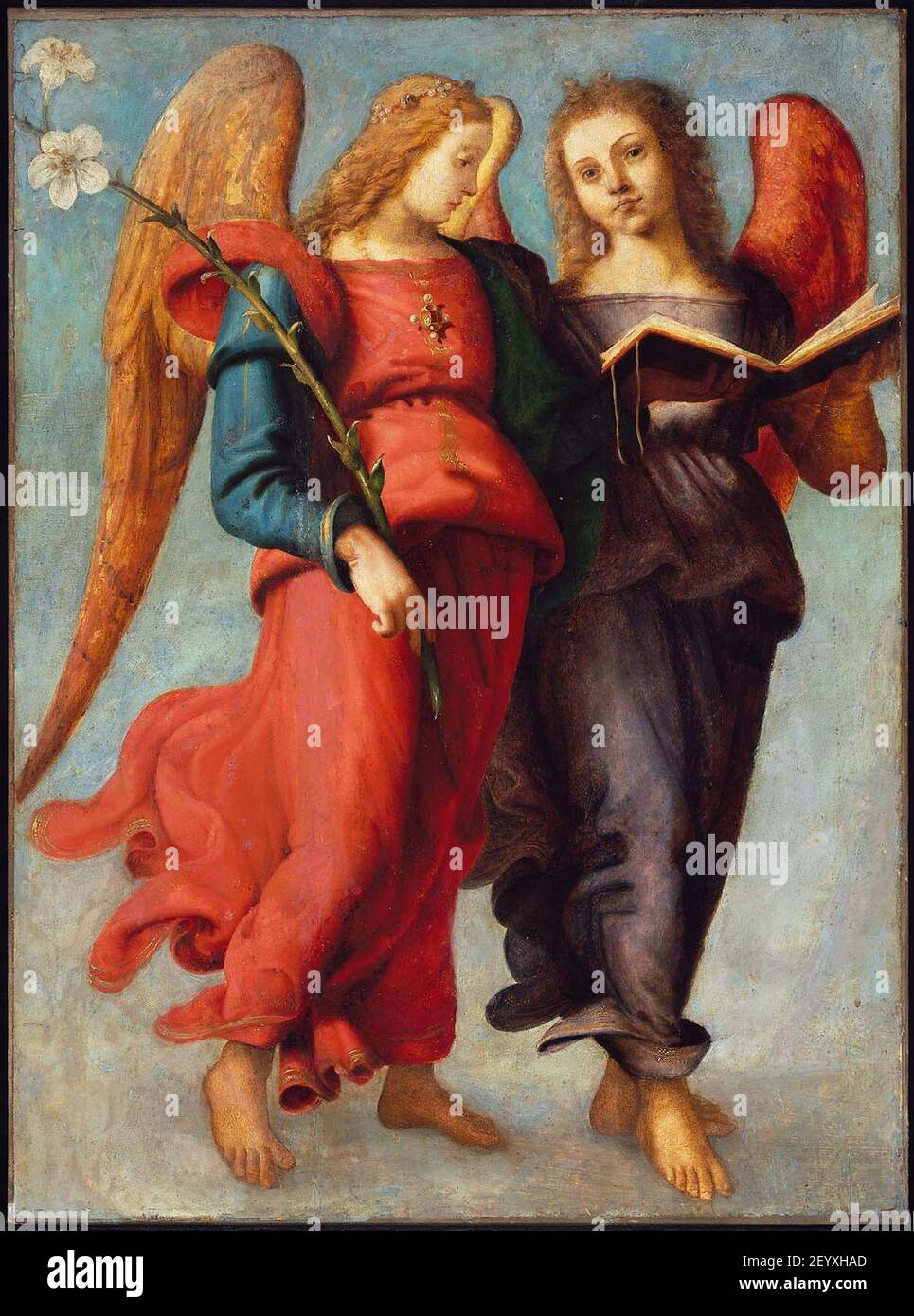 Piero di Cosimo - Two Angels Stock Photo