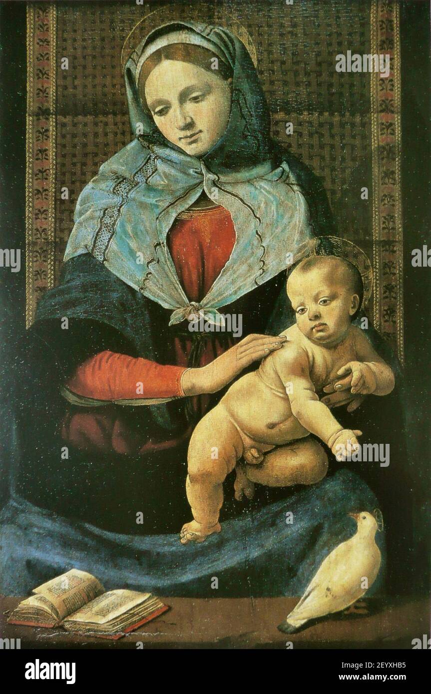 Piero di Cosimo - Vierge à l'enfant. Stock Photo
