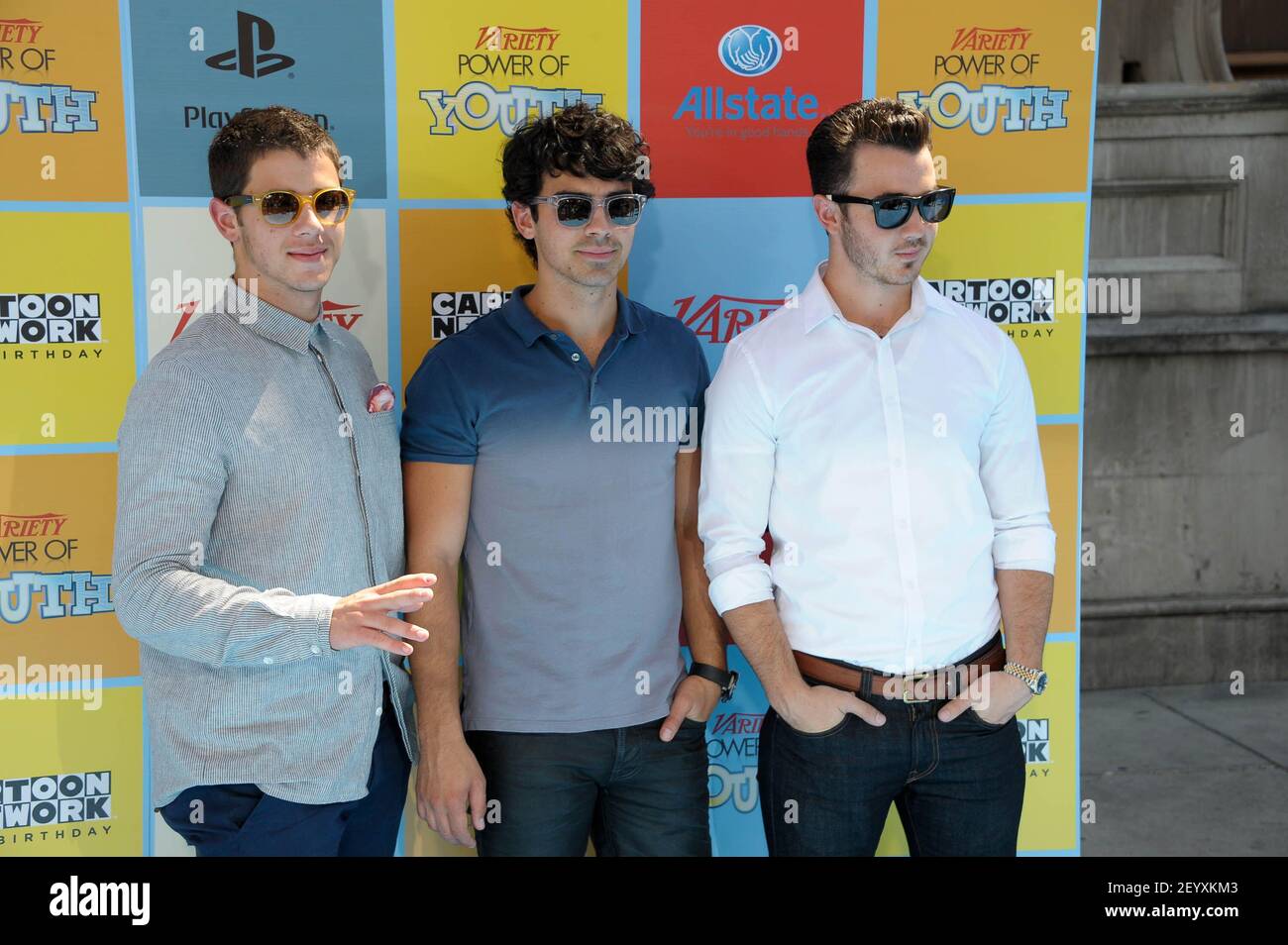 Nick Jonas, Joe Jonas and Kevin Jonas. 15 September 2012, Hollywood