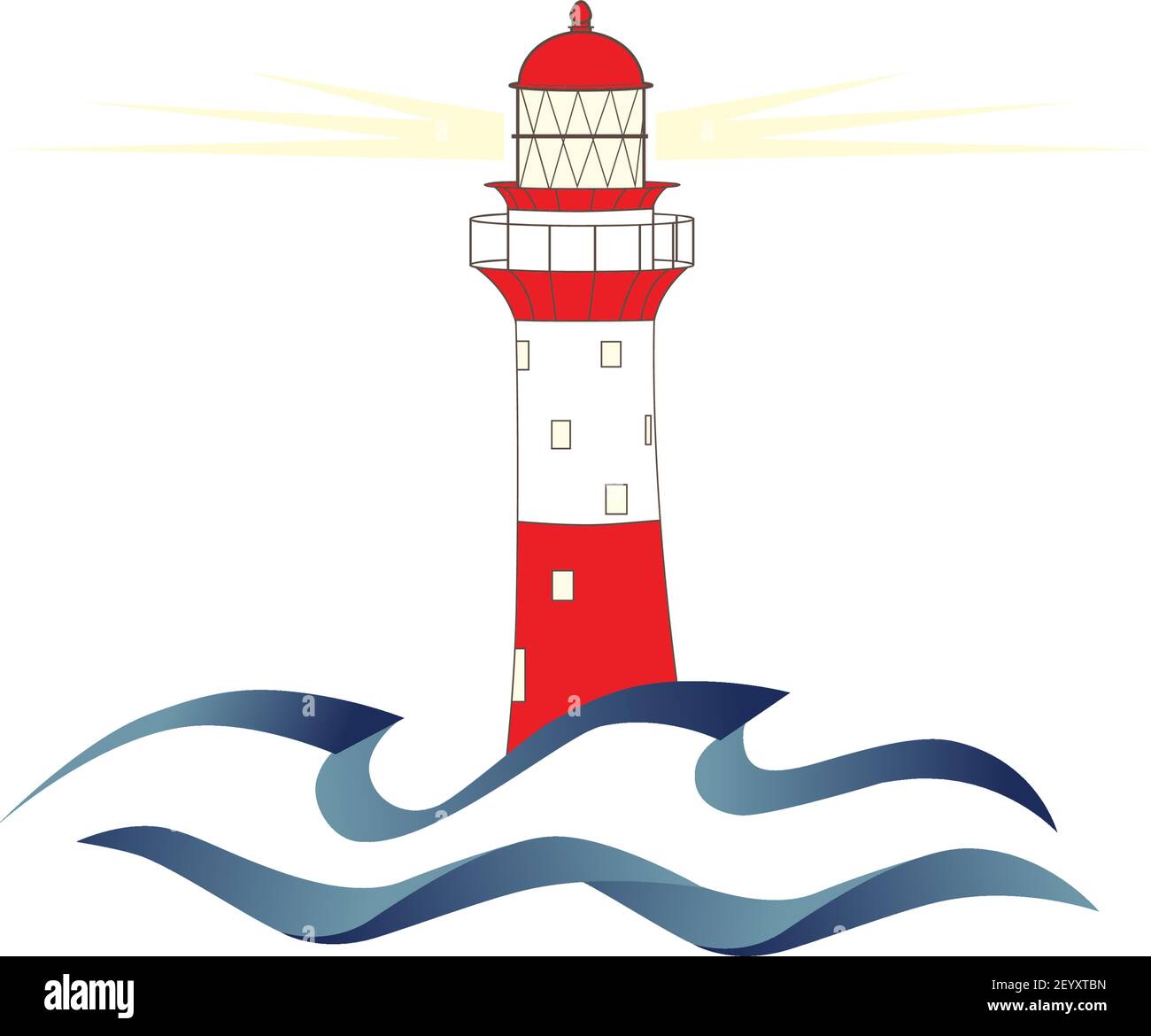 lighthouse and sea, vector Stock Vector Image & Art - Alamy
