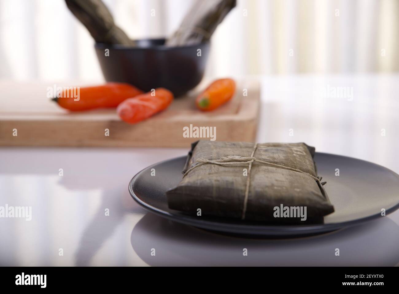 Typical dish of Peru known by the name of tamales, made with corn flour