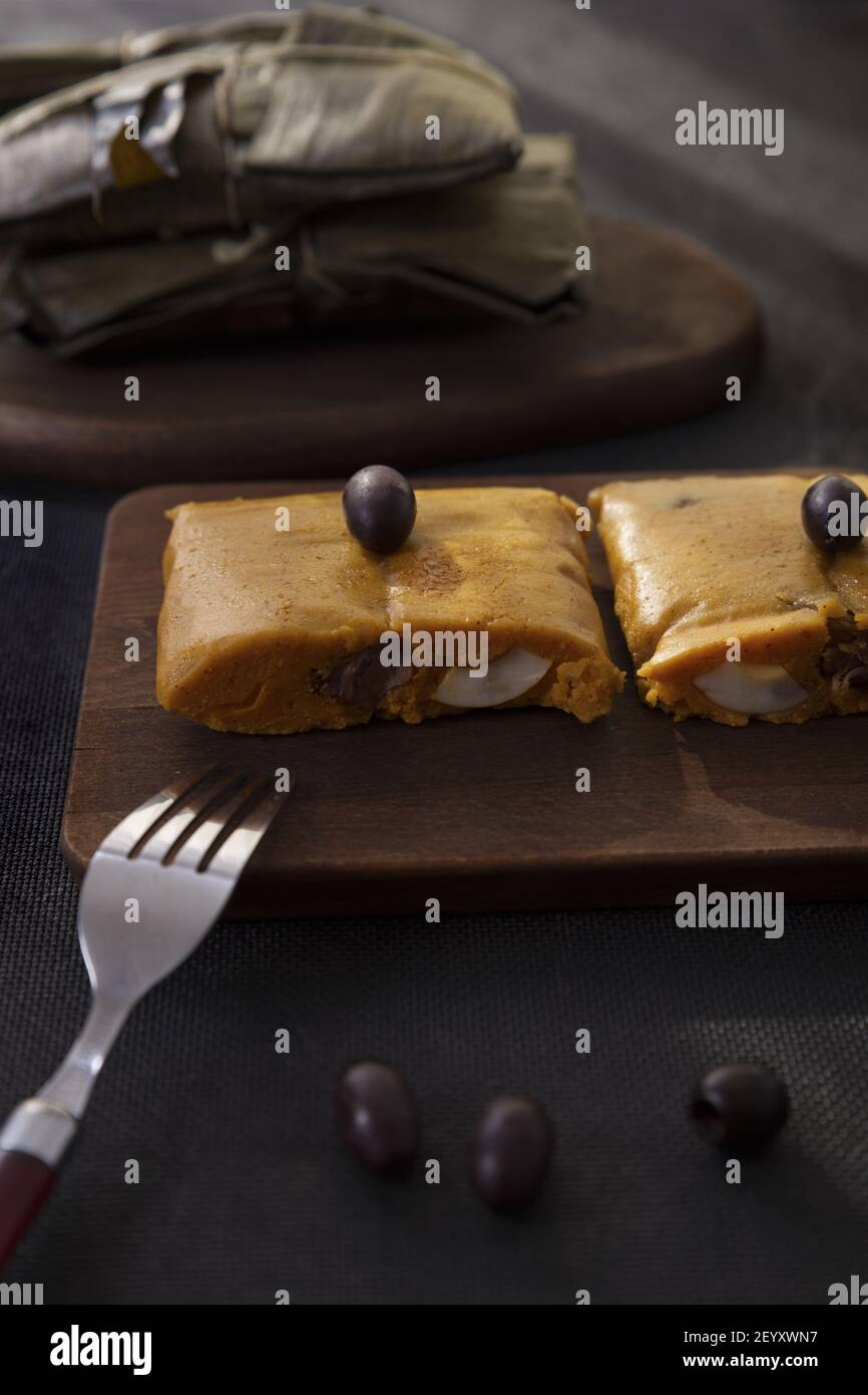 Typical dish of Peru known by the name of tamales, made with corn flour