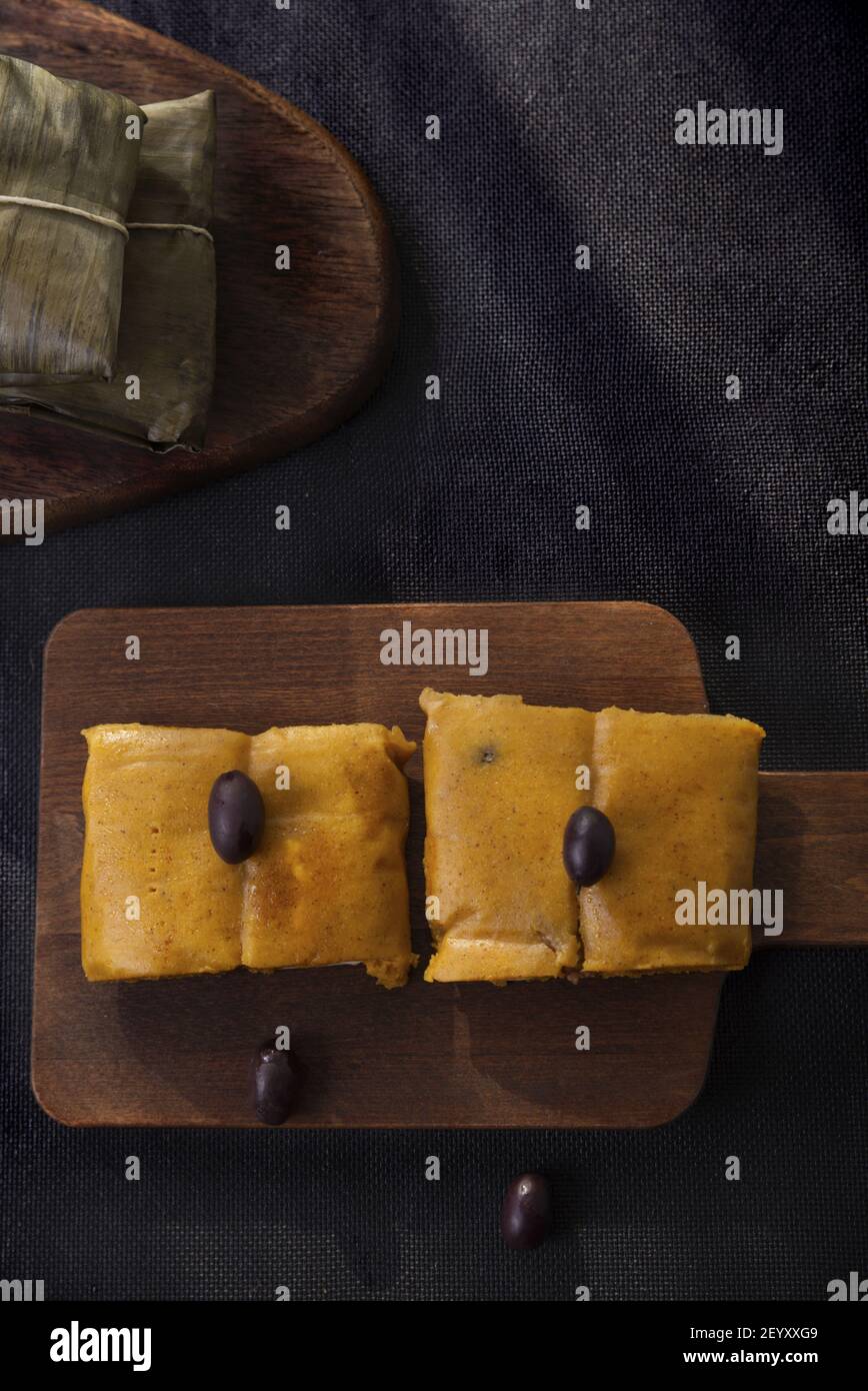 Typical dish of Peru known by the name of tamales, made with corn flour