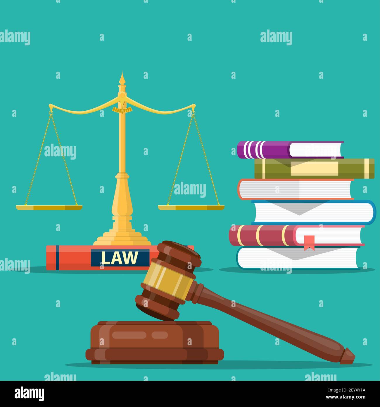 Justice scales and wooden judge gavel Stock Vector Image & Art Alamy