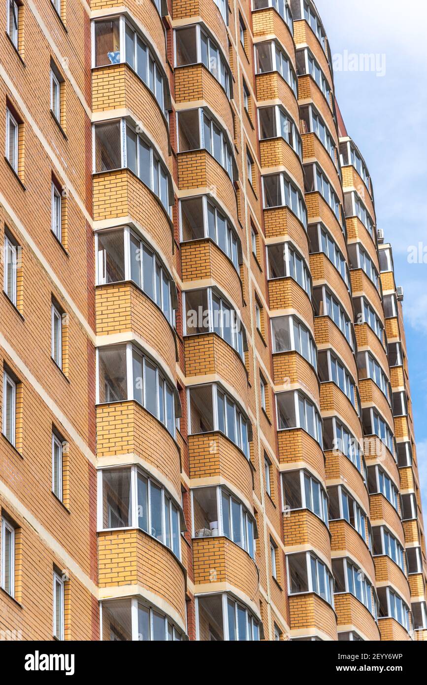 Tall Brick Apartment Building