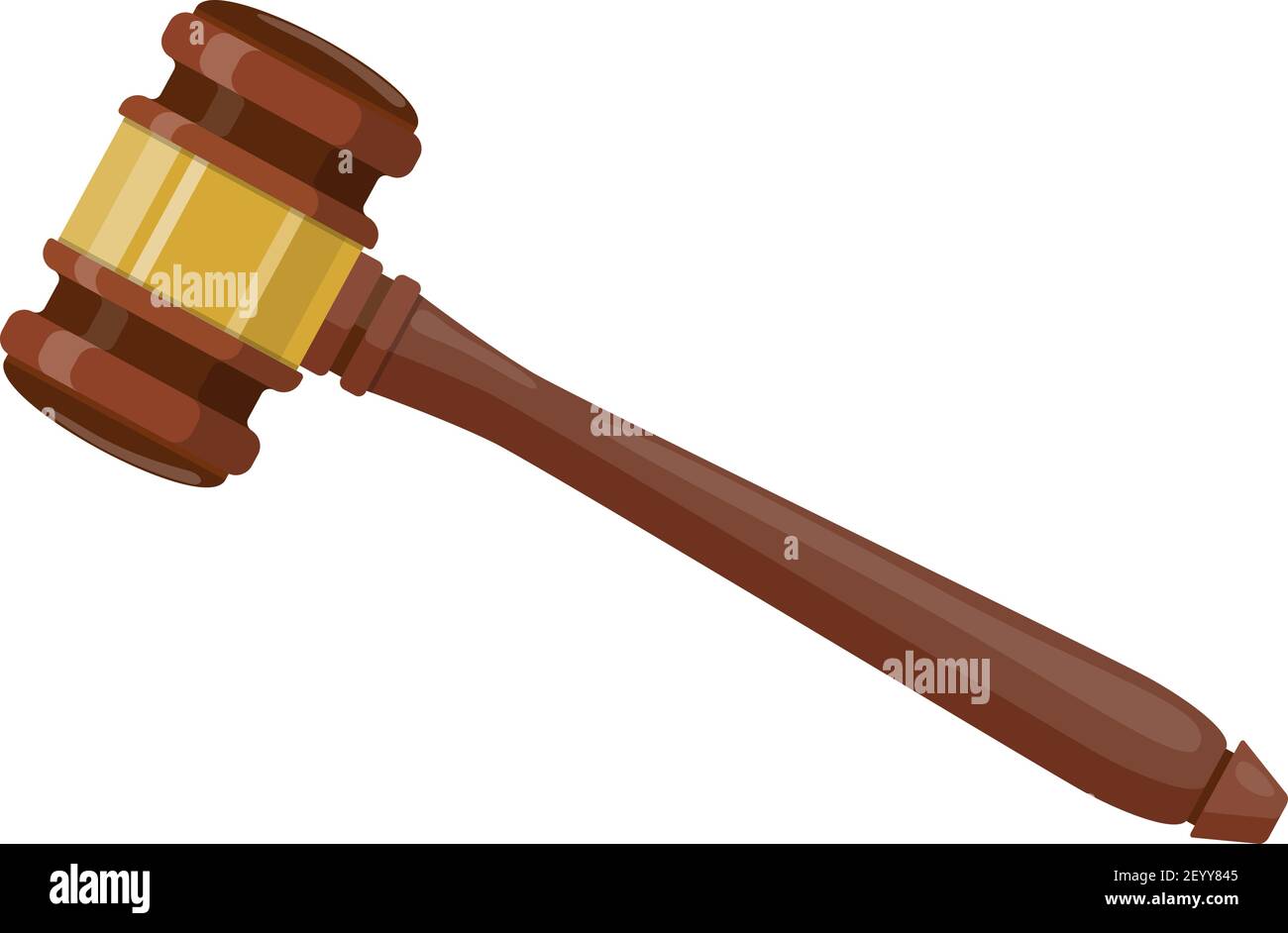 Wooden judge ceremonial hammer Stock Vector