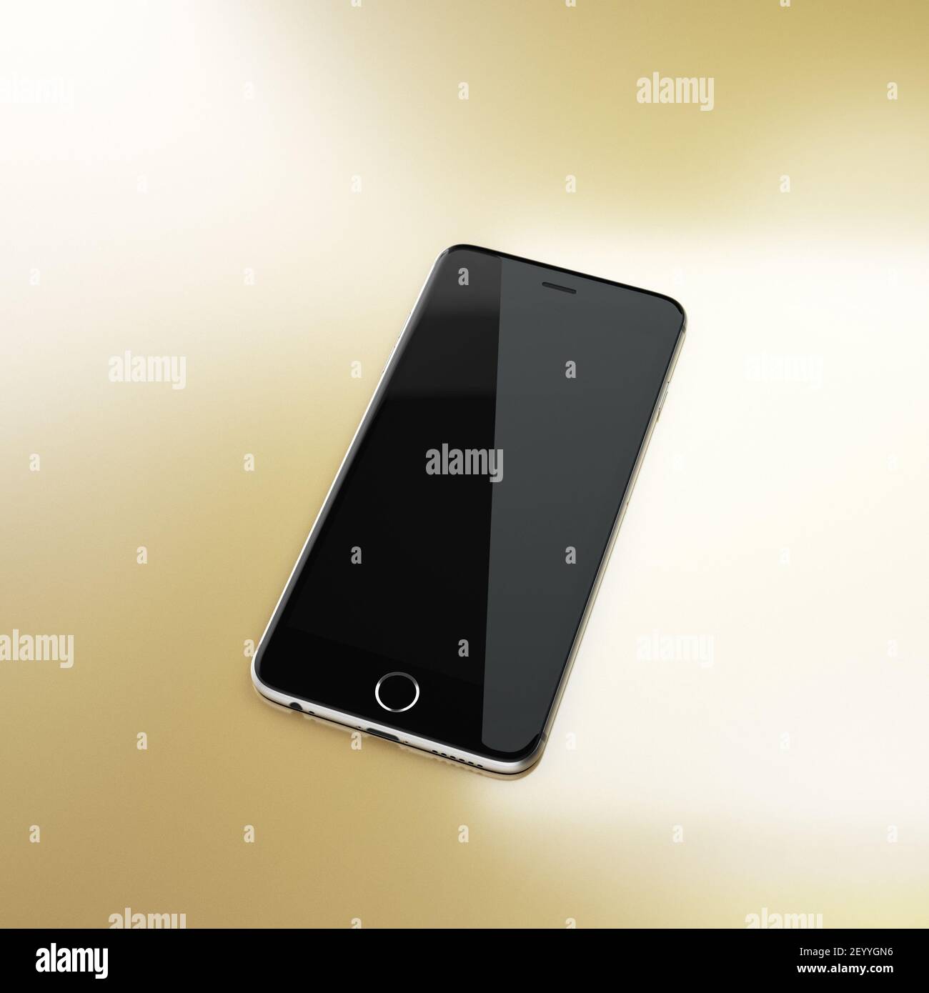 Black smart phone on abstract background. Stock Photo