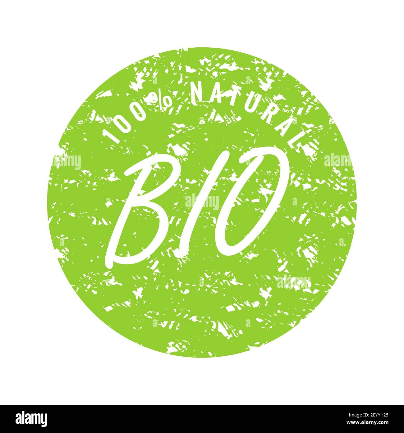 Bio natural product, label rubber stamp green. Icon stamp product, green label eco, organic sticker healthy. Vector illustration Stock Vector