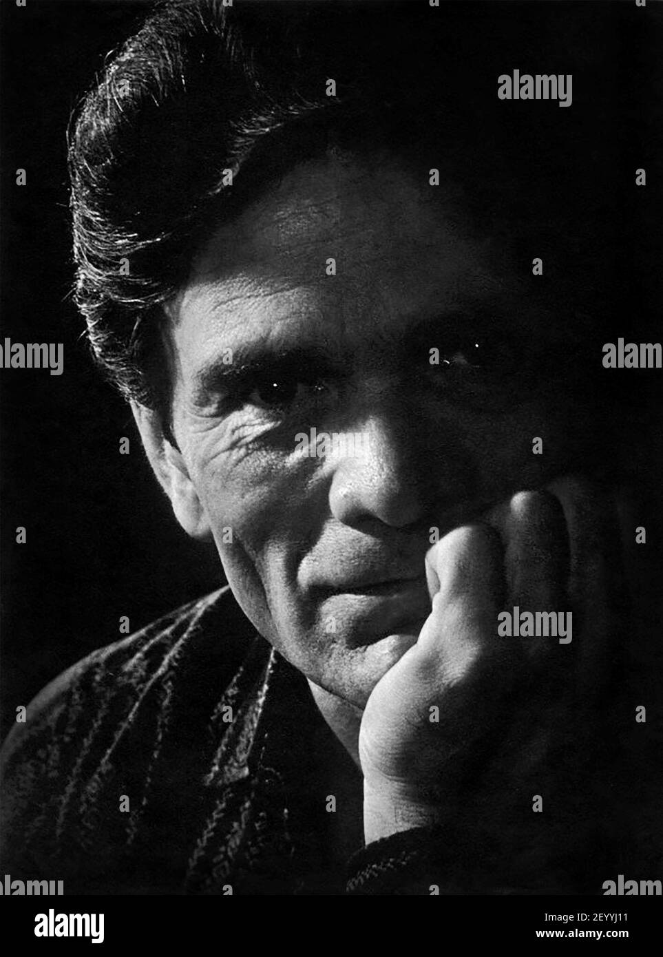 Pasolini. Portrait of the Italian film director and writer, Pier Paolo Pasolini (1922-1975), 1962 Stock Photo