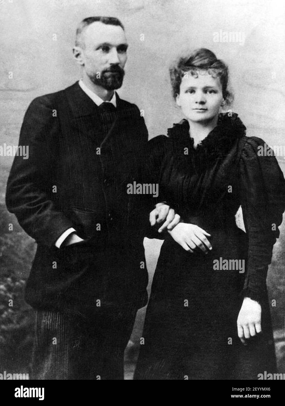 Pierre Curie et Marie Sklodowska Curie 1895. Stock Photo