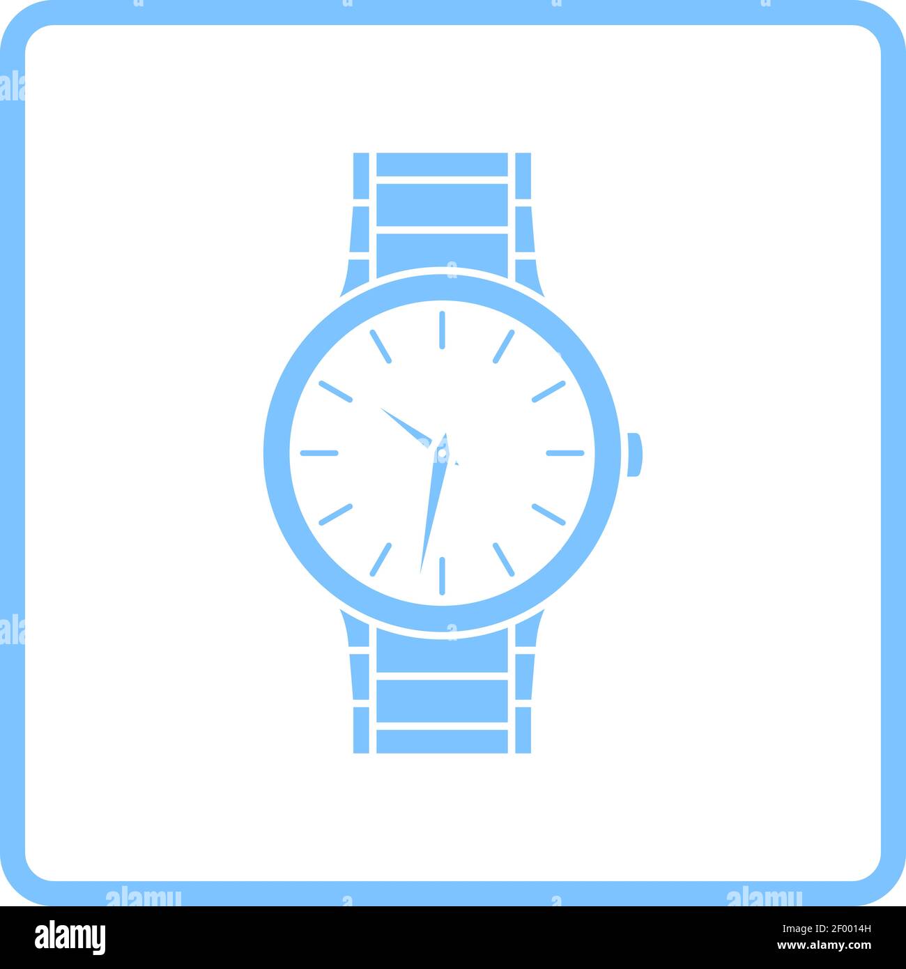 Business Woman Watch Icon. Blue Frame Design. Vector Illustration Stock ...
