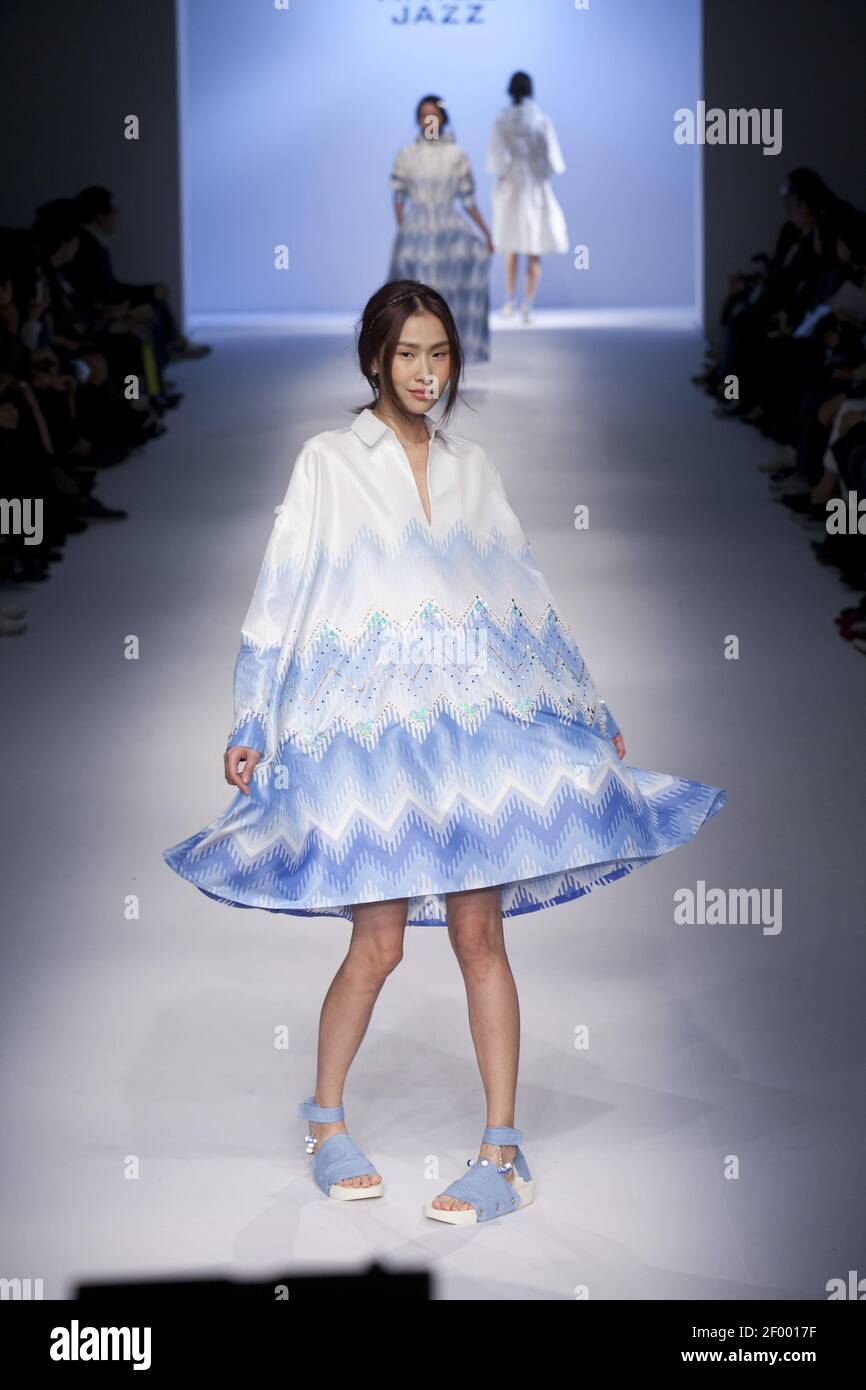 25 October 2012 Seoul South Korea South Korean model wears a