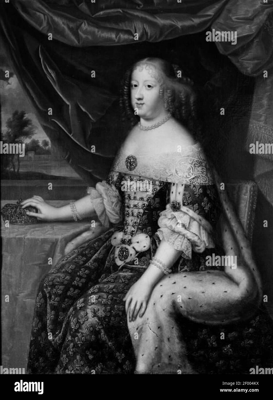 Pierre Mignard - Queen Marie Thérèse of France Stock Photo