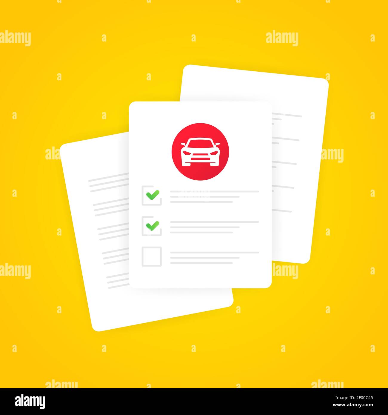 Driving exam form banner. Driving school. Vector on isolated white background. EPS 10. Stock Vector