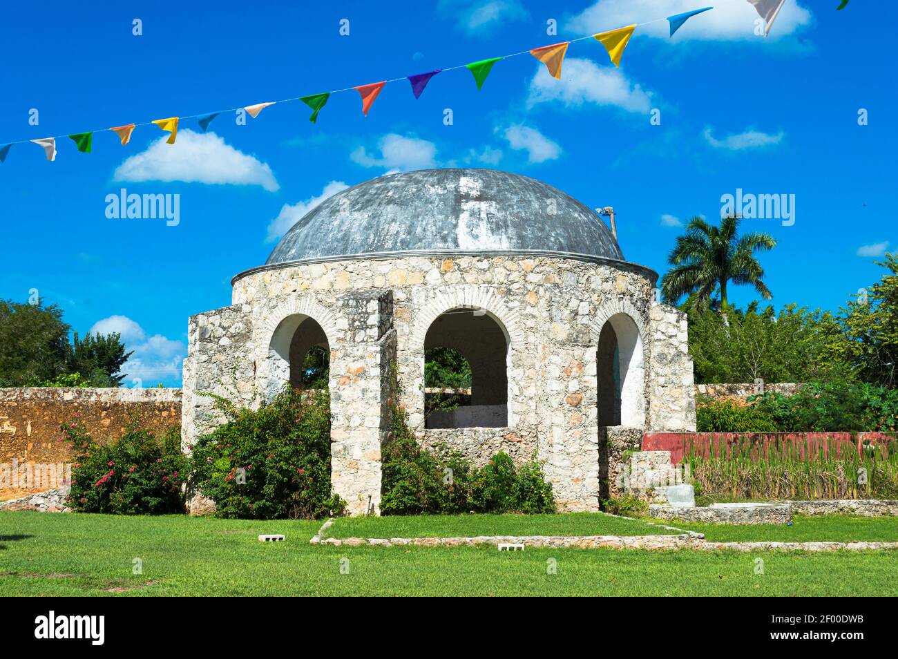 Sacred art museum architecture in Conkal, Yucatan, Mexico Stock Photo