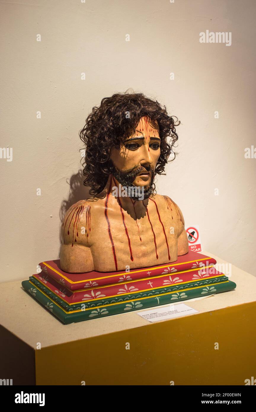 Ecce homo, Jesus Christ bust at sacred art museum, Conkal, Yucatan, Mexico. Stock Photo